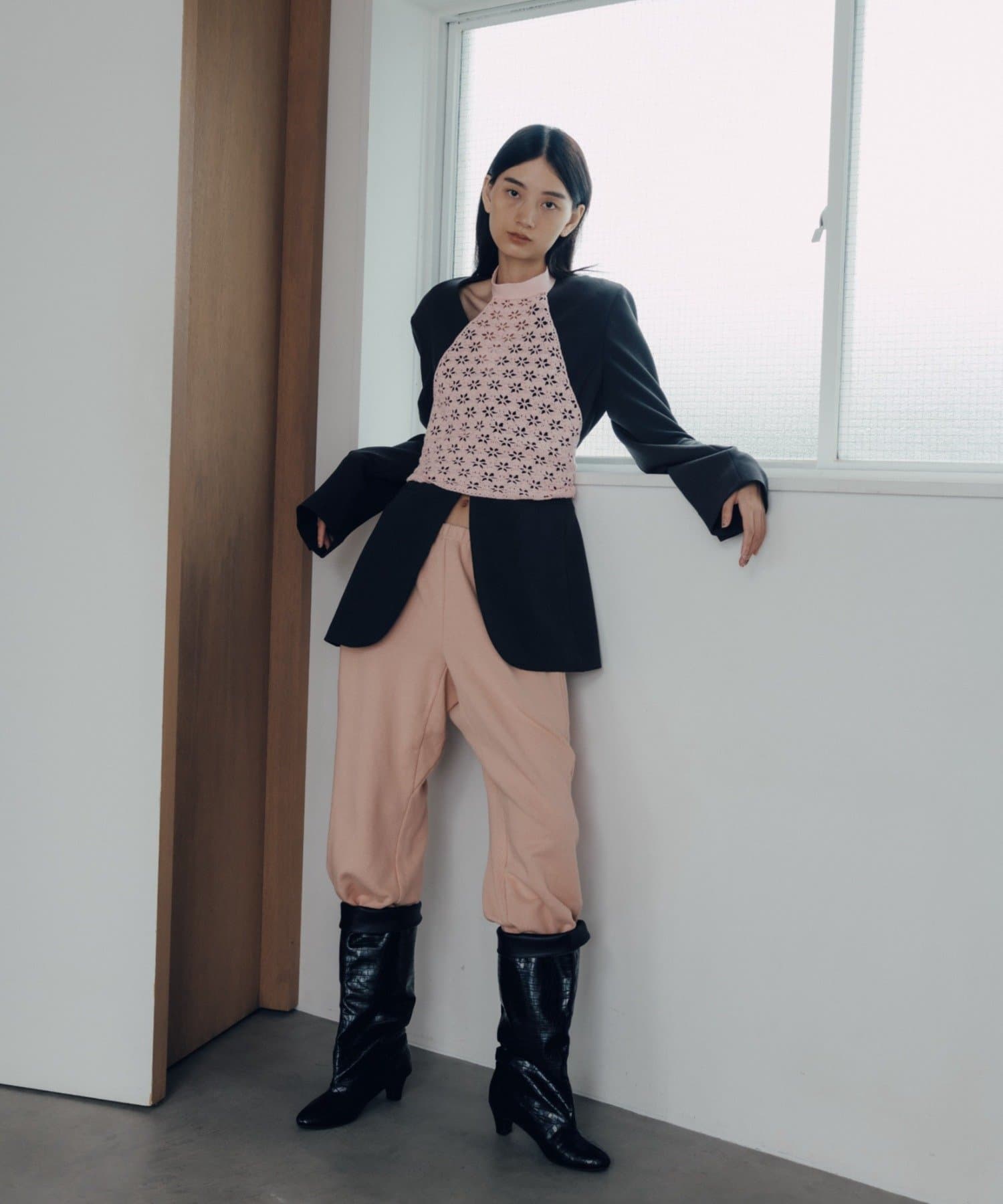 Pasterip(パセリ) Loosely knit sweatpants