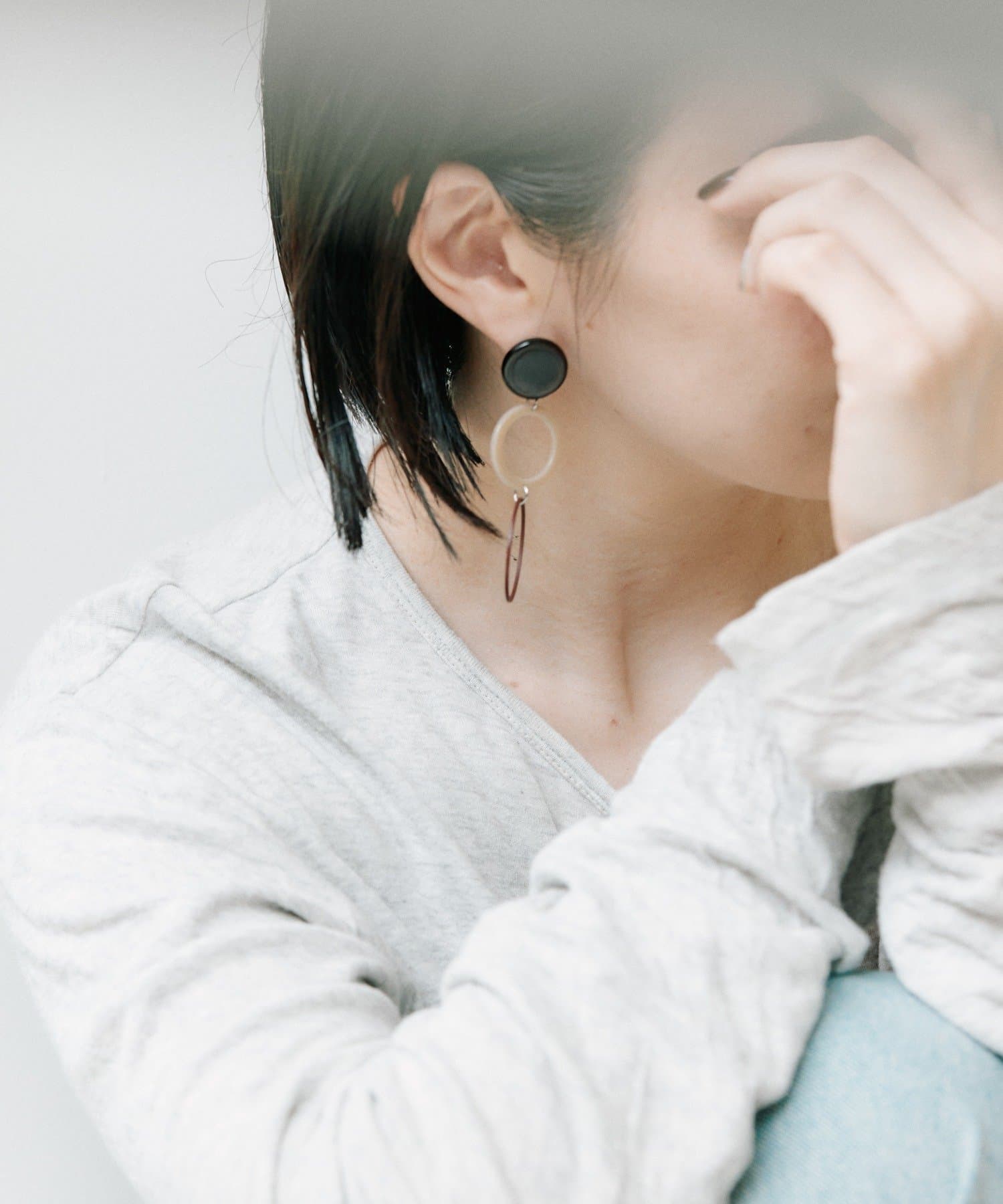 ear PAPILLONNER(イア パピヨネ) プレイフルフープピアス《チタンポスト》