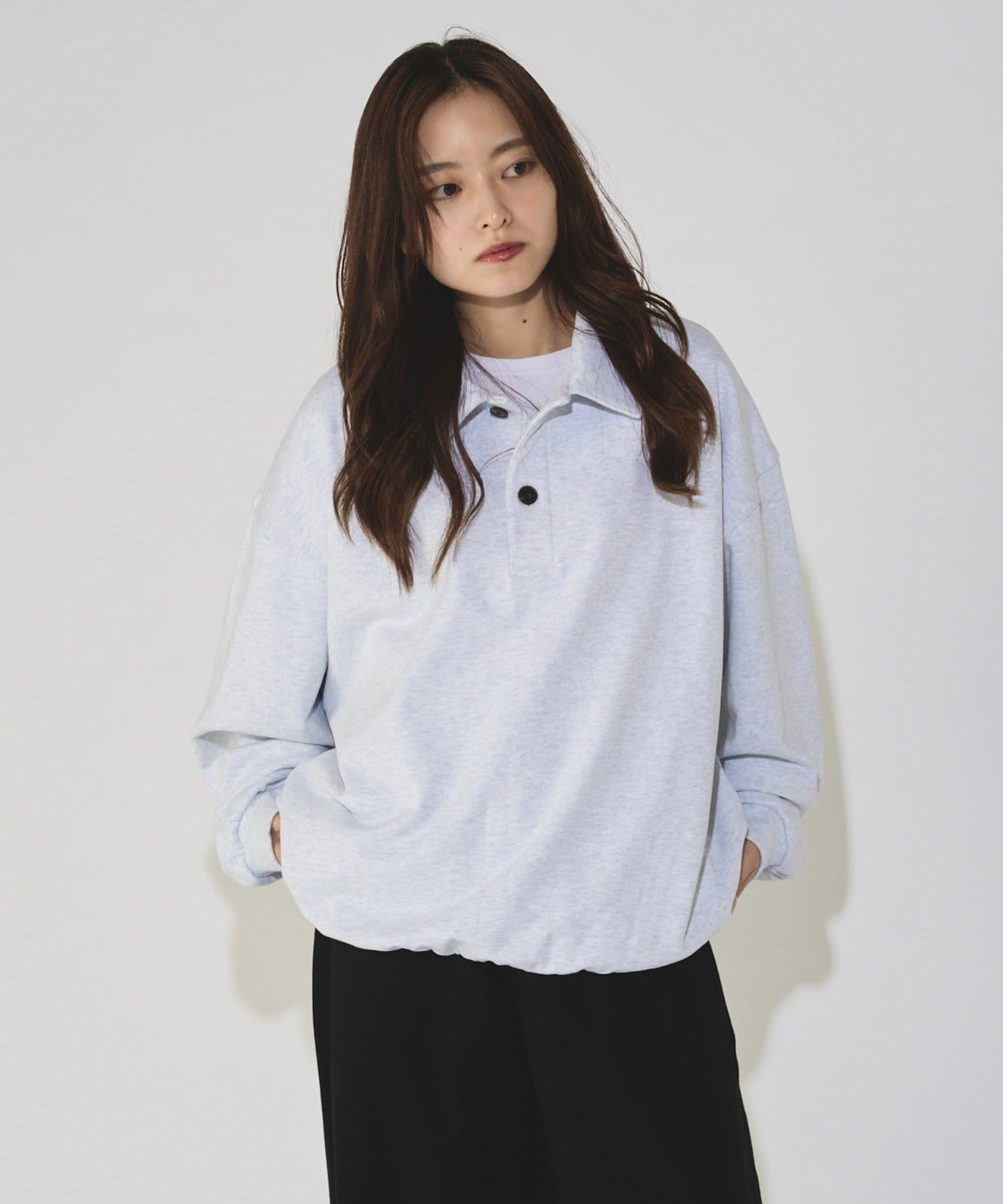 Lui's(ルイス) 【WEB限定】オーバーサイズワイドスウェットポロ