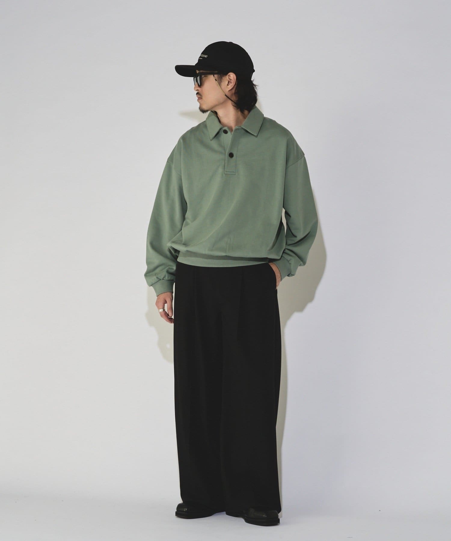 Lui's(ルイス) 【WEB限定】オーバーサイズワイドスウェットポロ