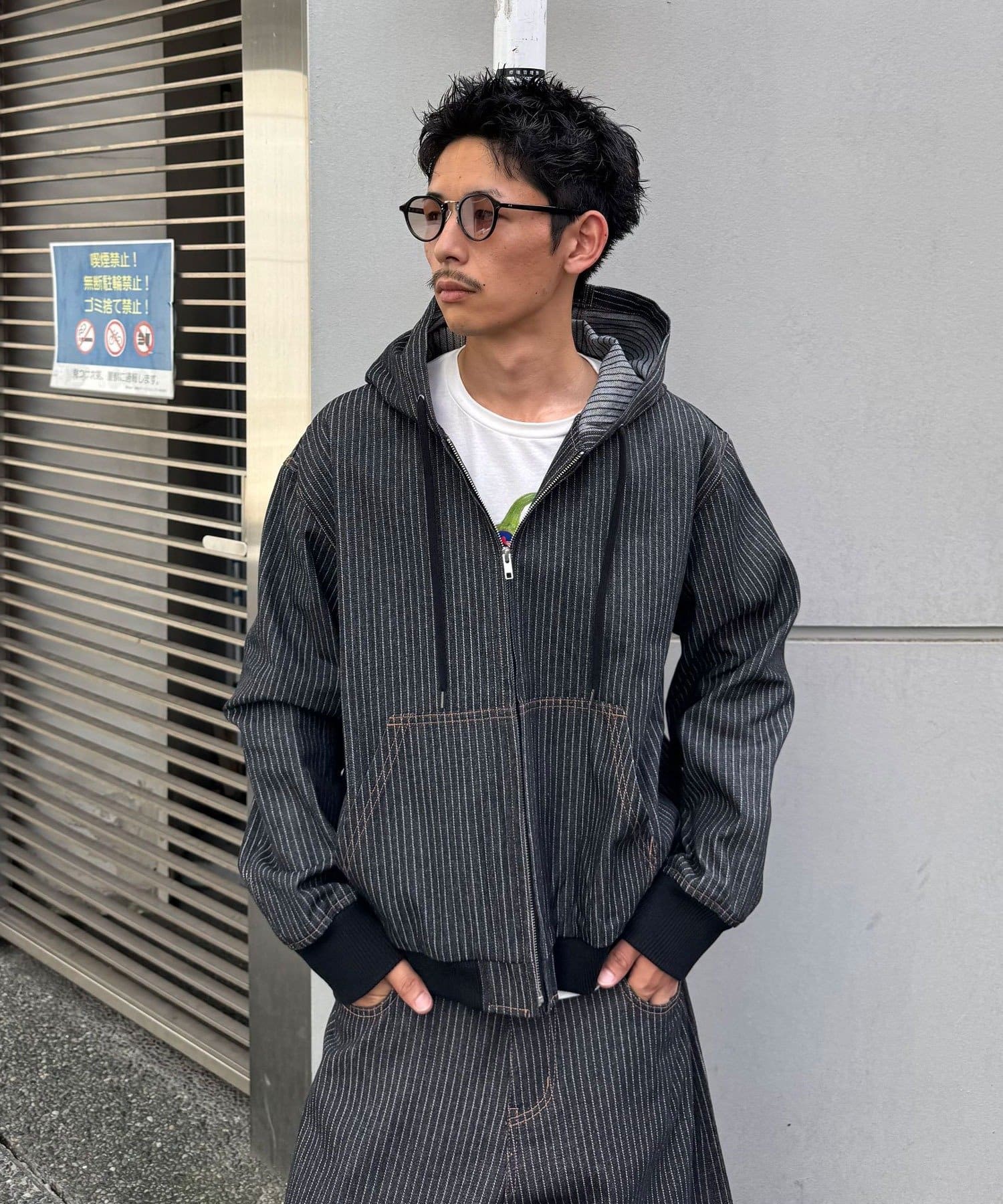 CIAOPANIC(チャオパニック) 【cian denim/シアンデニム】フードジップジャケット