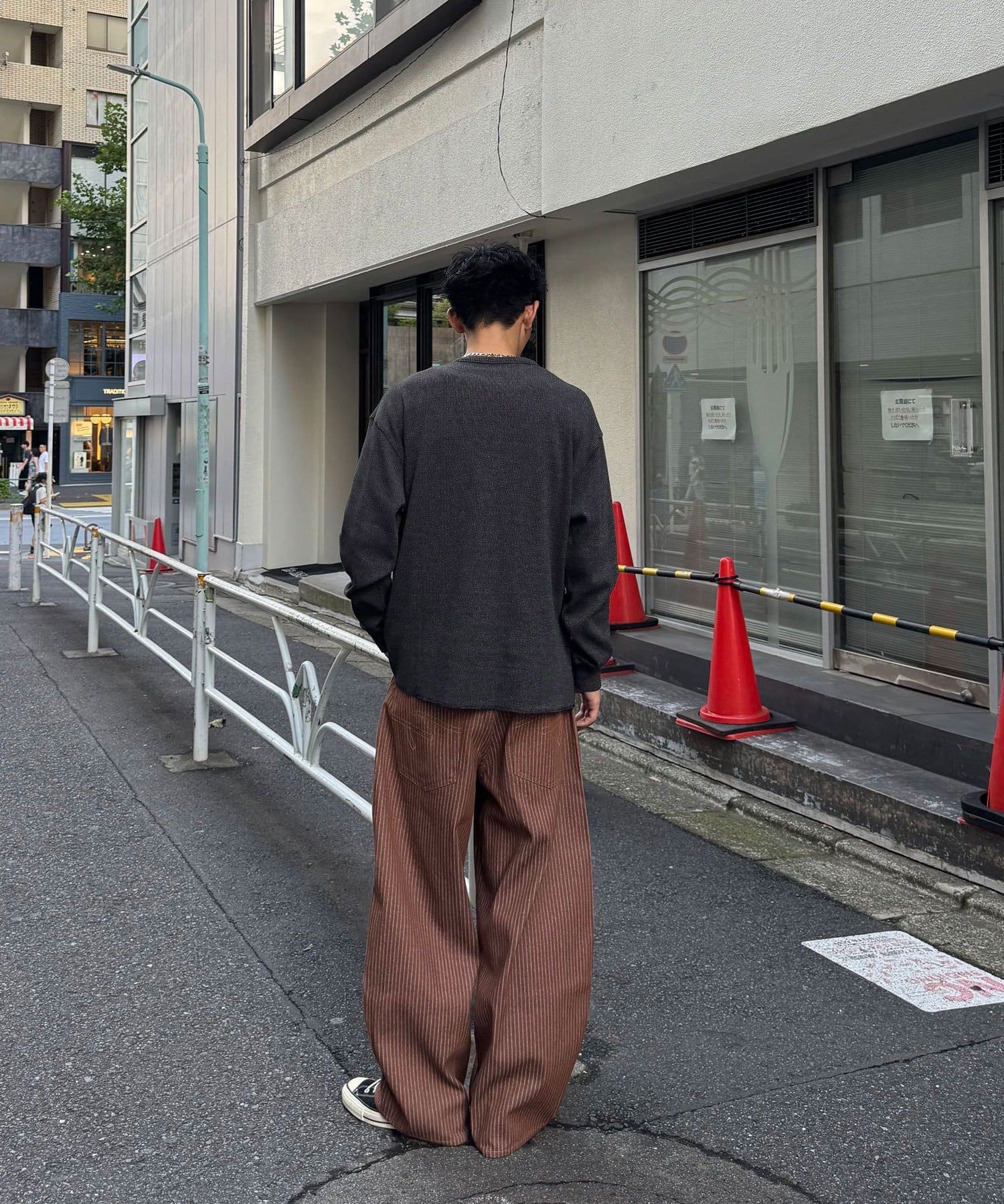 CIAOPANIC(チャオパニック) ワッフルヘンリーネックロンTEE