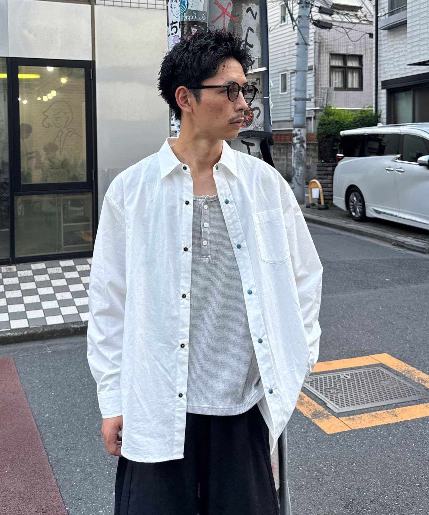 CIAOPANIC(チャオパニック) ターコイズボタンシャツ
