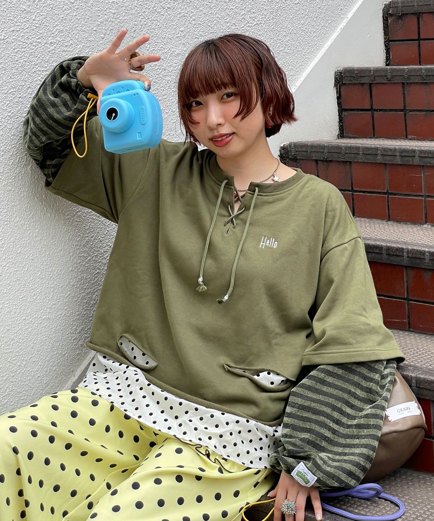 CIAOPANIC(チャオパニック) 【ひなの(＠hi7noo0)企画】【HELLO.SANFRANCISCO/ハローサンフランシスコ】ひとくせレイヤードスウェット