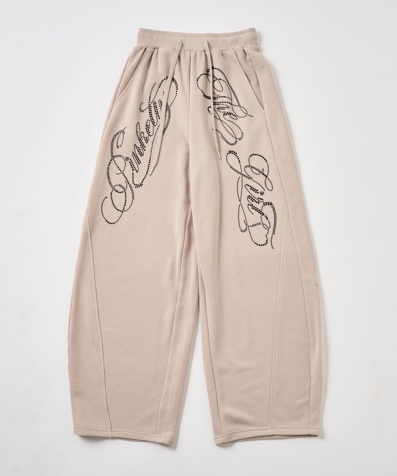 OLIVE des OLIVE(オリーブ デ オリーブ) カーブロゴバレルレッグパンツ
