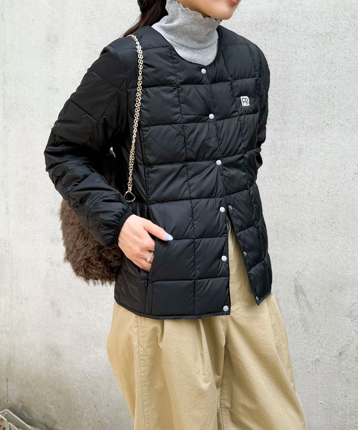 FREDY & GLOSTER(フレディ アンド グロスター) 《別注》【TAION/タイオン】CREW NECK BUTTONダウンジャケット