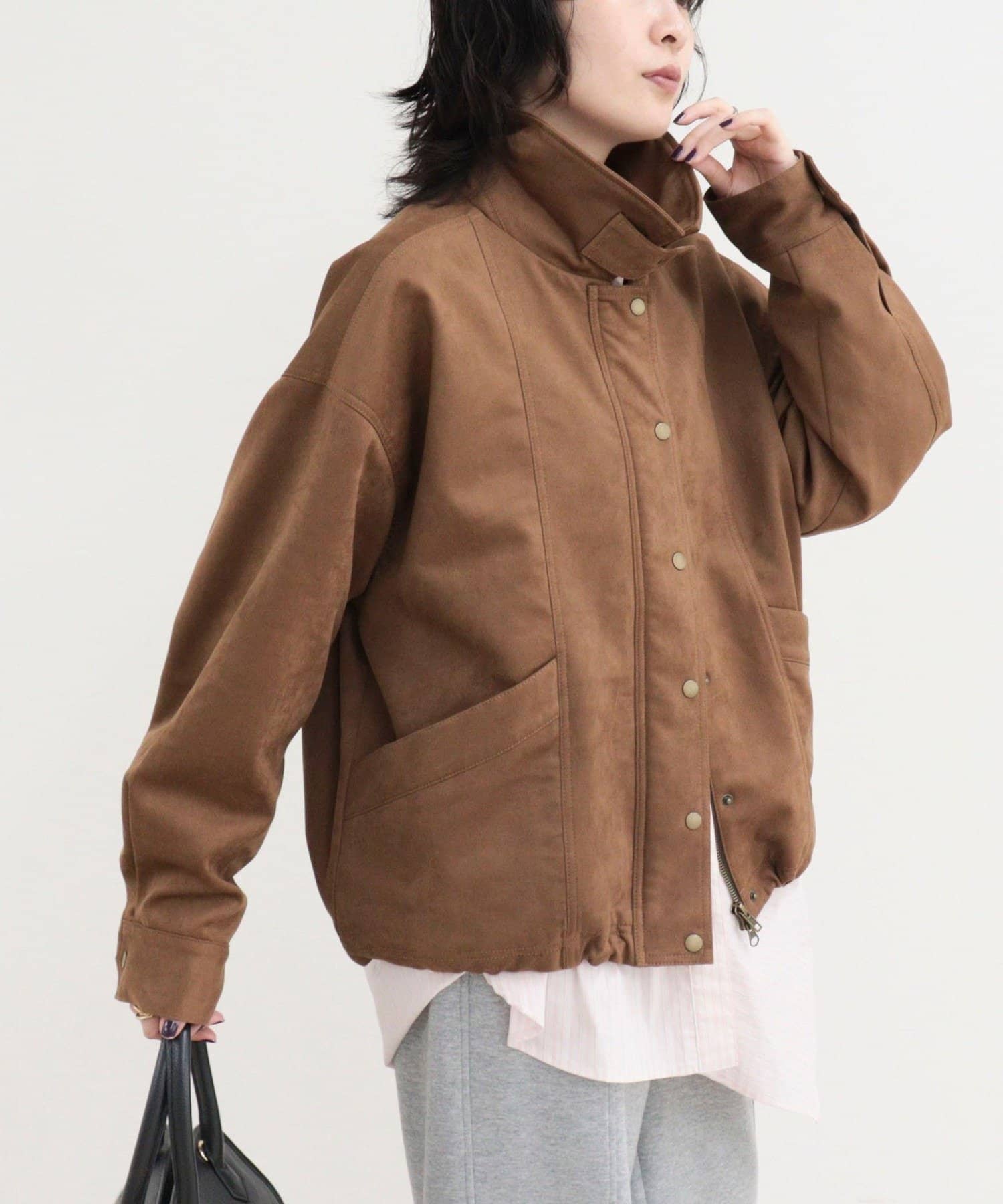 FREDY & GLOSTER(フレディ アンド グロスター) フェイクレザー/スウェードブルゾン