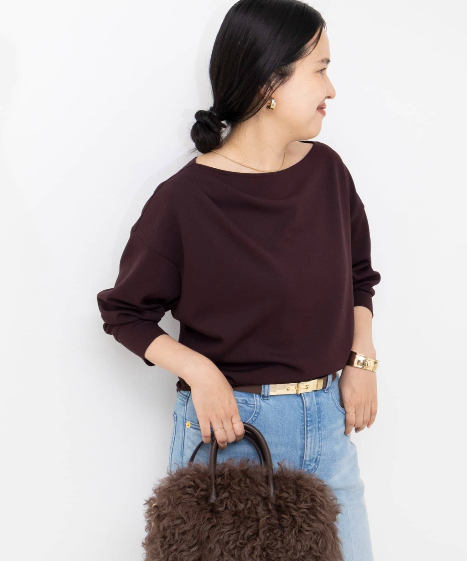 NOLLEY'S(ノーリーズ) 【BEC】《セットアップ対応》ライトダンボールジョーゼット2WAYプルオーバー