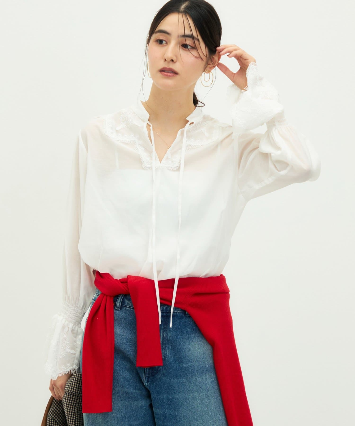 NOLLEY'S(ノーリーズ) 刺繍レースブラウス