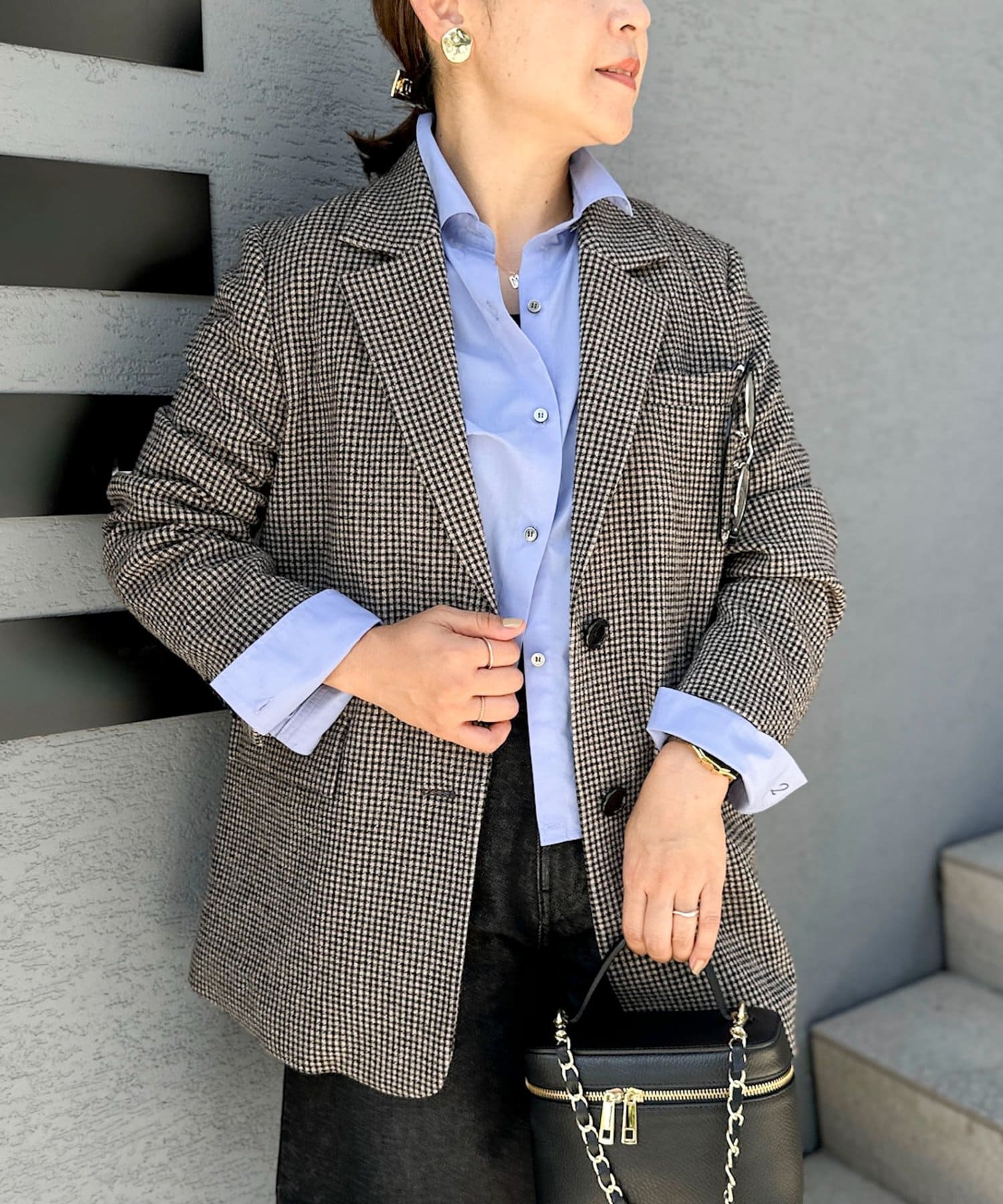 1er Arrondissement NALYA モノトーンチェックジャコット チェックジャコット | NOLLEY'S(ノーリーズ)レディース | PAL CLOSET