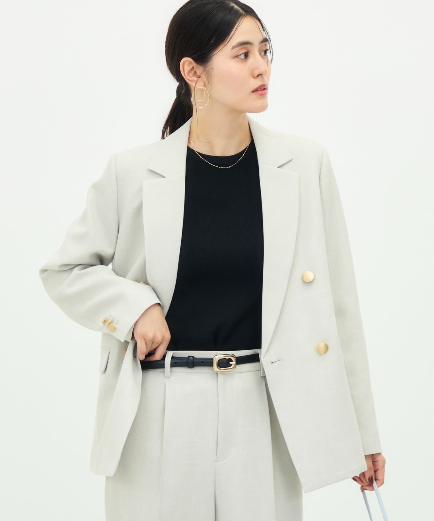 NOLLEY'S(ノーリーズ) 《セットアップ対応》ウォッシャブルシャークWジャケット