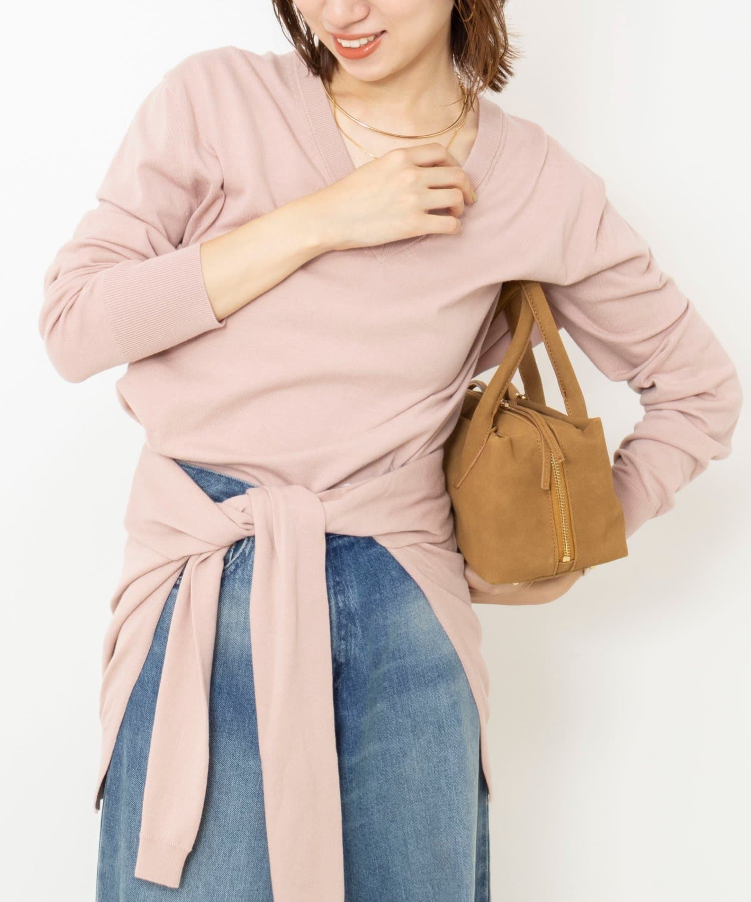 NOLLEY'S(ノーリーズ) 【 SHOP PRESS二見別注カラー】レイヤードピース付きVネックプルオーバー
