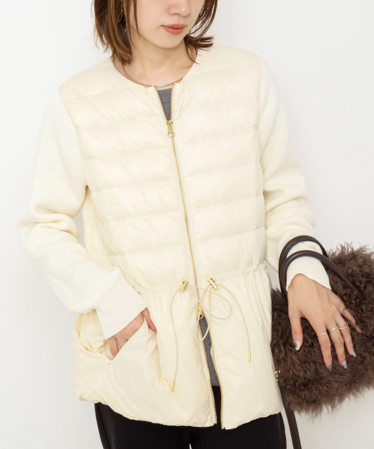 NOLLEY'S(ノーリーズ) 【WEB＆一部店舗限定】【TAION/タイオン】ニットコンビダウンジャケット