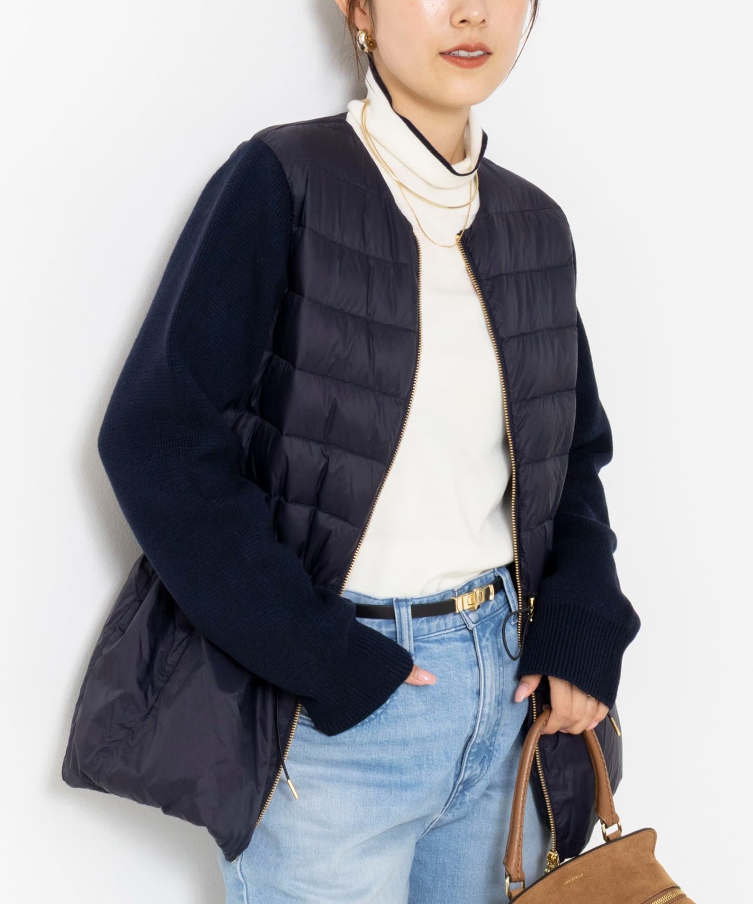 NOLLEY'S(ノーリーズ) 【WEB＆一部店舗限定】【TAION/タイオン】ニットコンビダウンジャケット