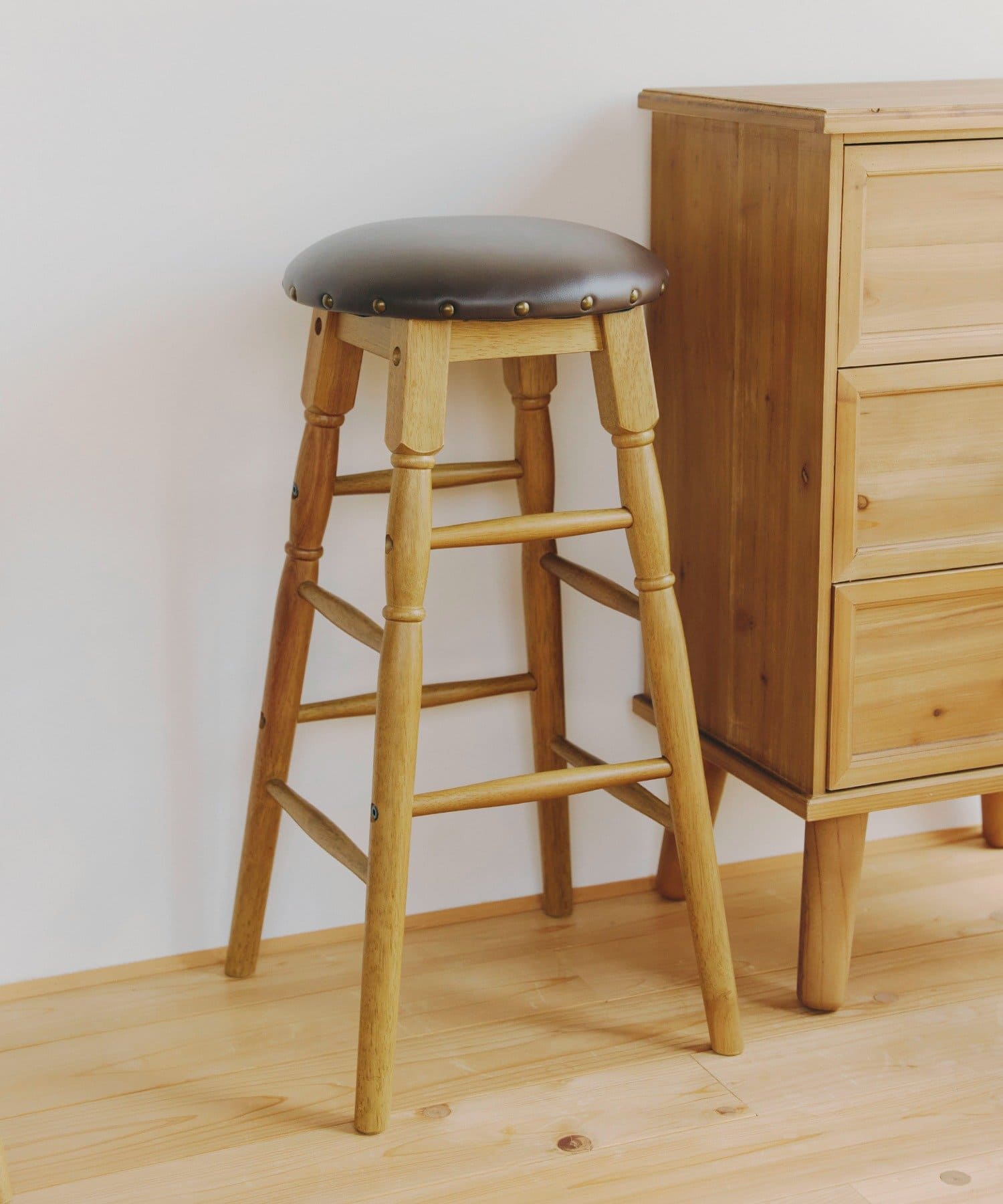 salut!(サリュ) 《WEB限定商品》フェイクレザーハイスツール／natural vintage