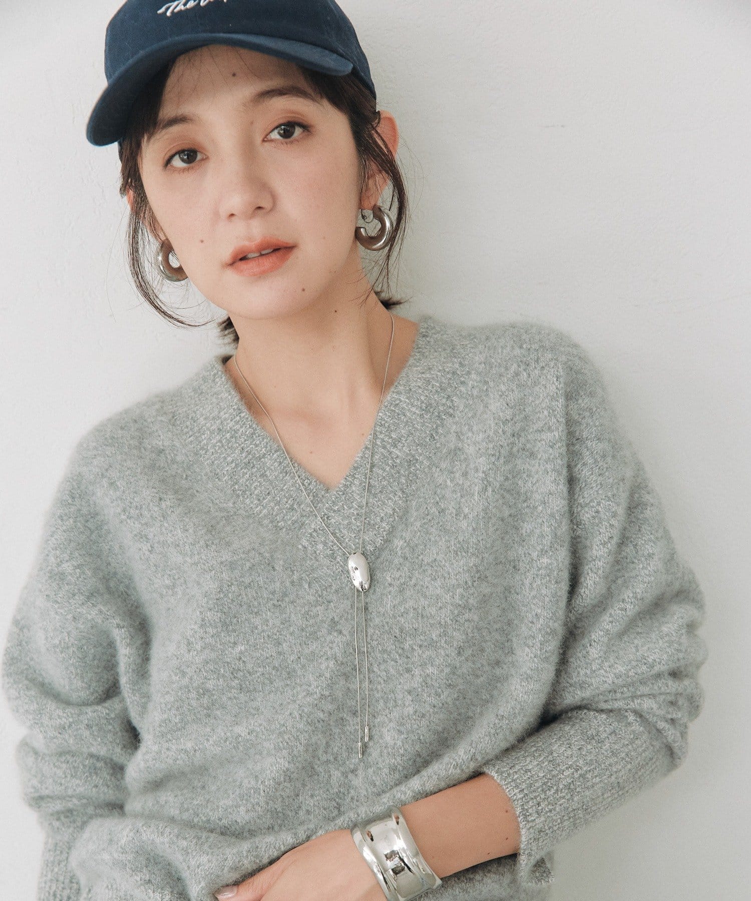 RIVE DROITE(リヴドロワ) ヘアリーヤーンメランジニット