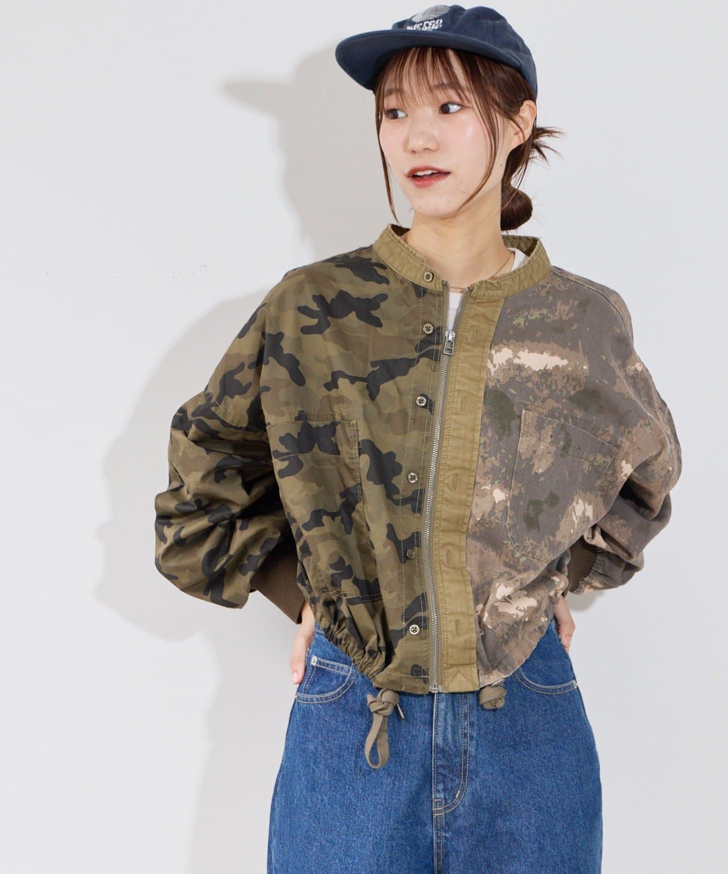 CIAOPANIC TYPY(チャオパニックティピー) 【etsinta】リメイクZIP柄シャツジャケット