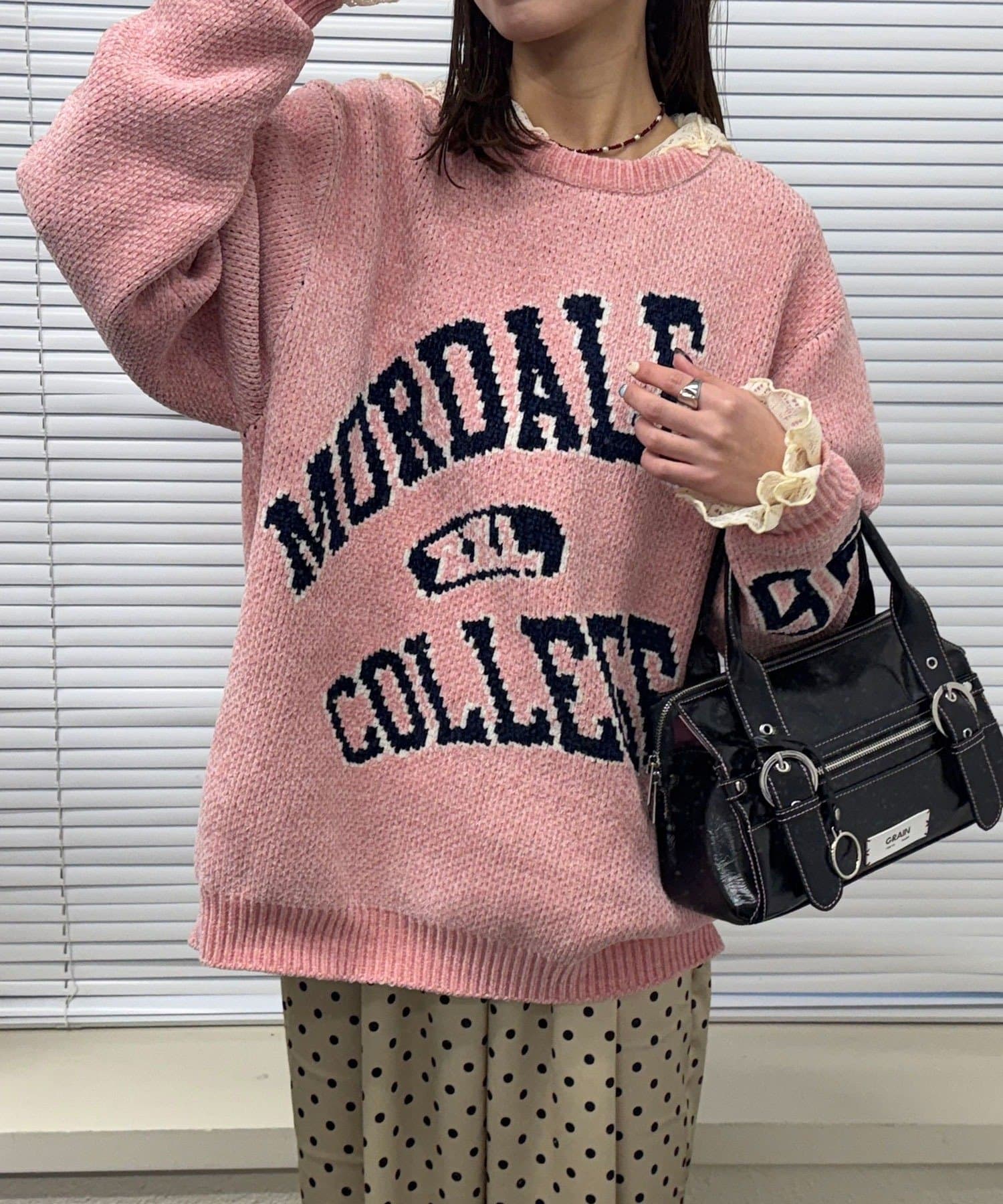 OUTLET(アウトレット) 【Ciaopanic】モールカーブカレッジニット