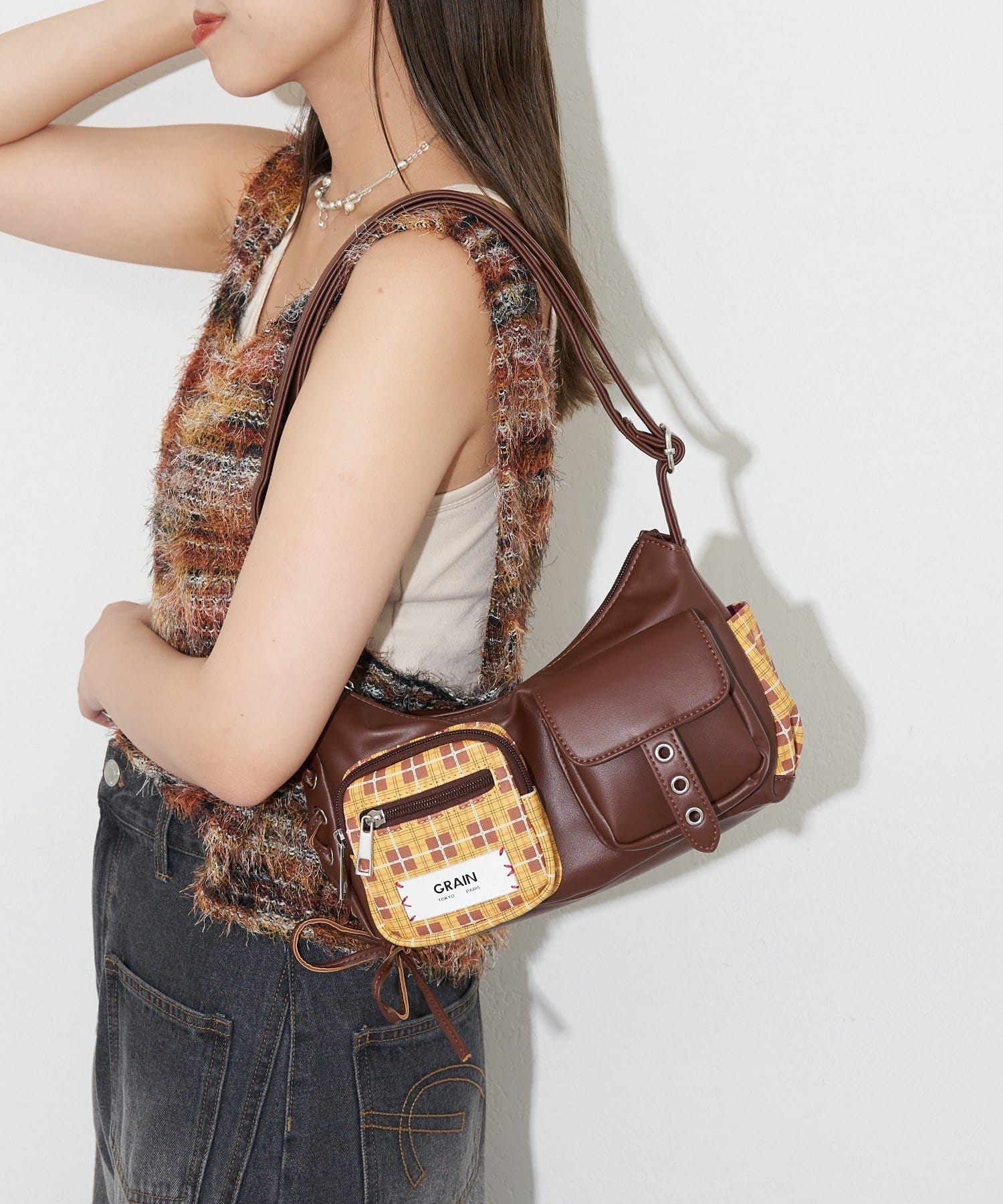 Ciaopanic】【GRAIN】2WAYマルチポケットショルダーバッグ | OUTLET 