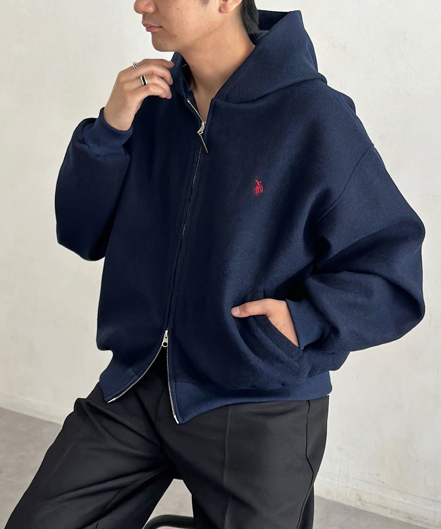 CPCM(シーピーシーエム) 【U.S. POLO ASSN.】メルトンジップパーカー