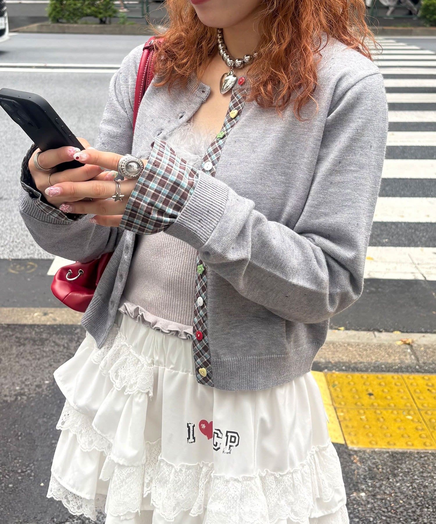 CIAOPANIC(チャオパニック) カラフルボタンモチモチニットカーディガン