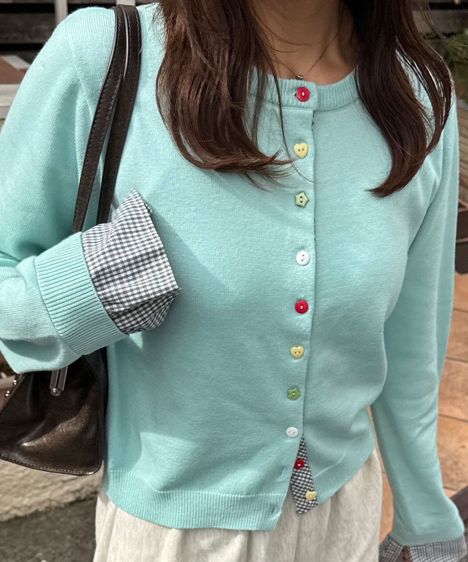 CIAOPANIC(チャオパニック) カラフルボタンモチモチニットカーディガン
