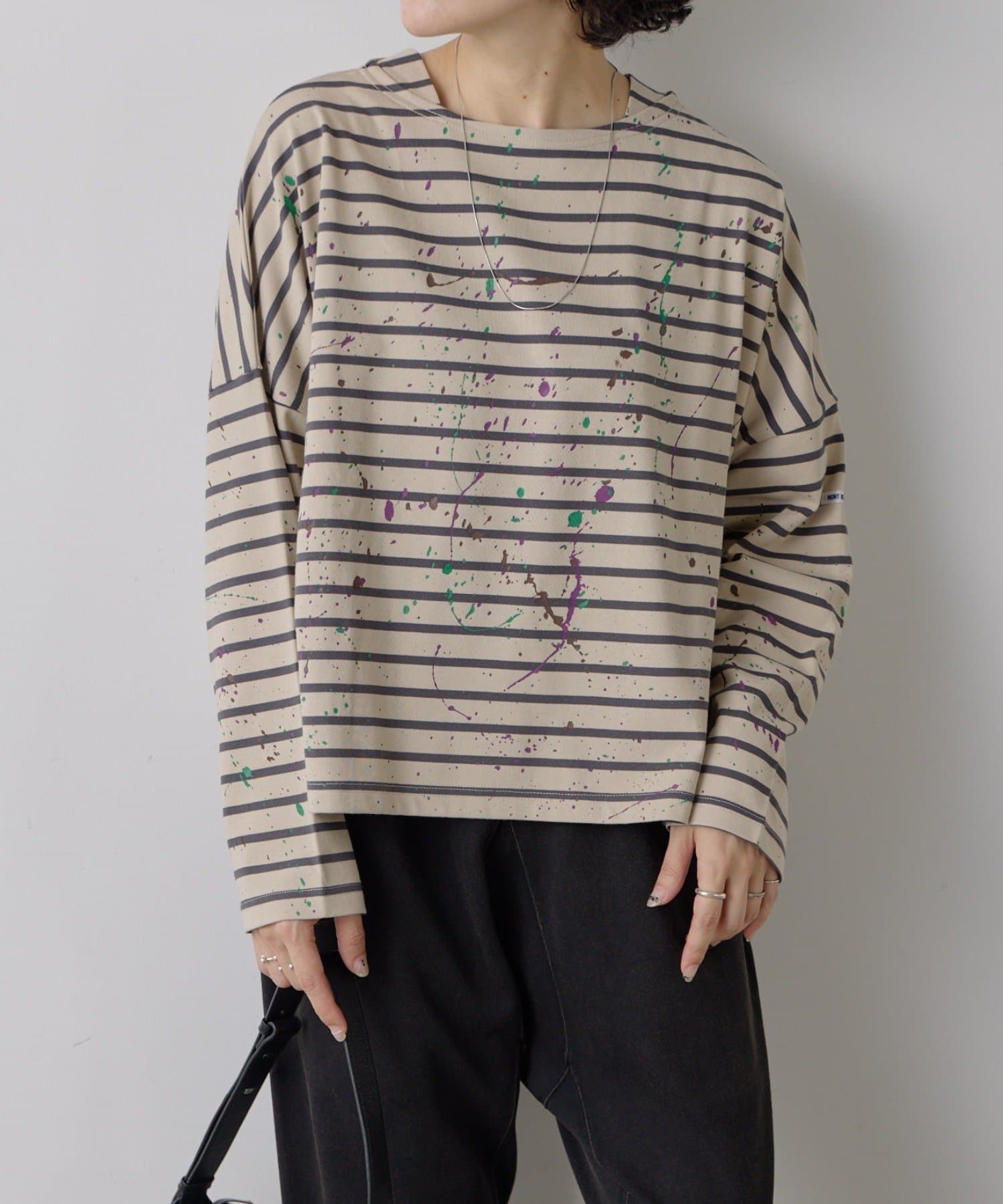 ear PAPILLONNER(イア パピヨネ) ペイントロングTシャツ/ロンT【MONT KEMMEL×SUM1 STYLE(モンケメル×スミスタイル)】