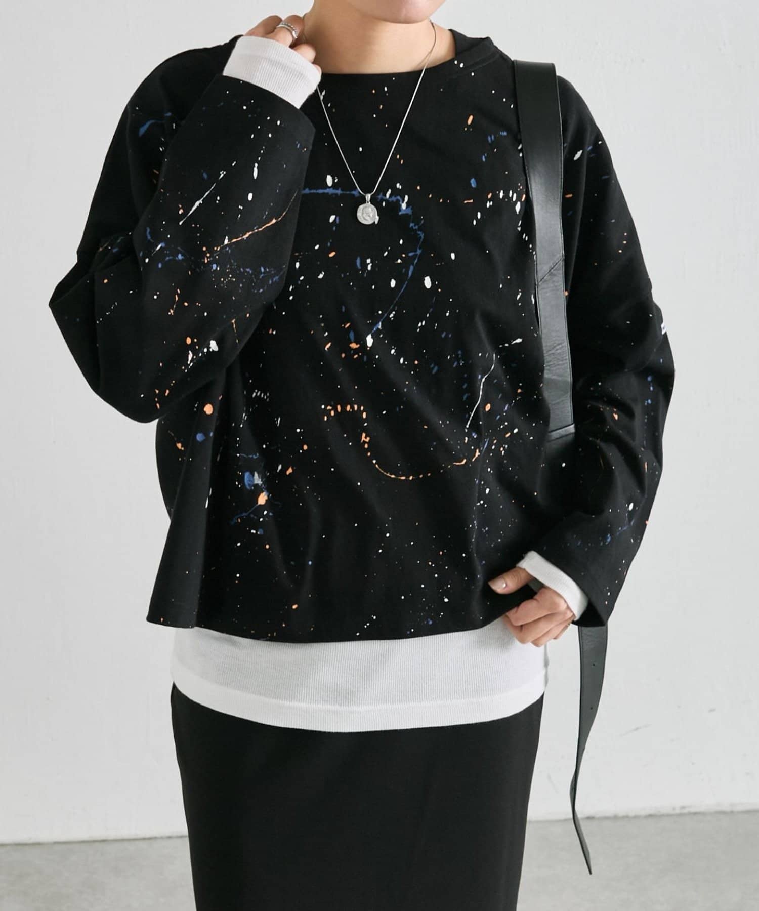 ear PAPILLONNER(イア パピヨネ) ペイントロングTシャツ/ロンT【MONT KEMMEL×SUM1 STYLE(モンケメル×スミスタイル)】