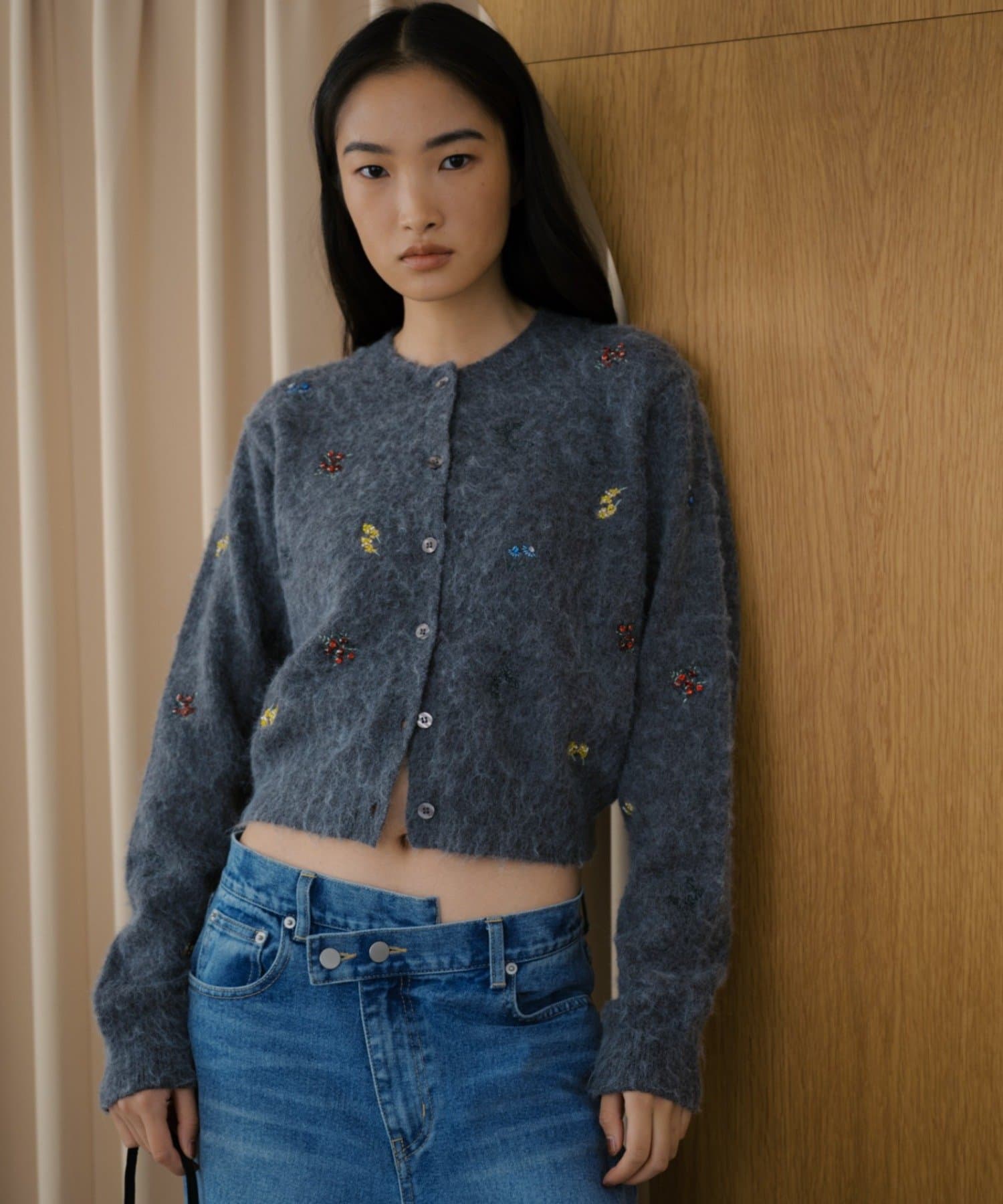 SHENERY(シーナリー) 刺繍ビジューカーディガン