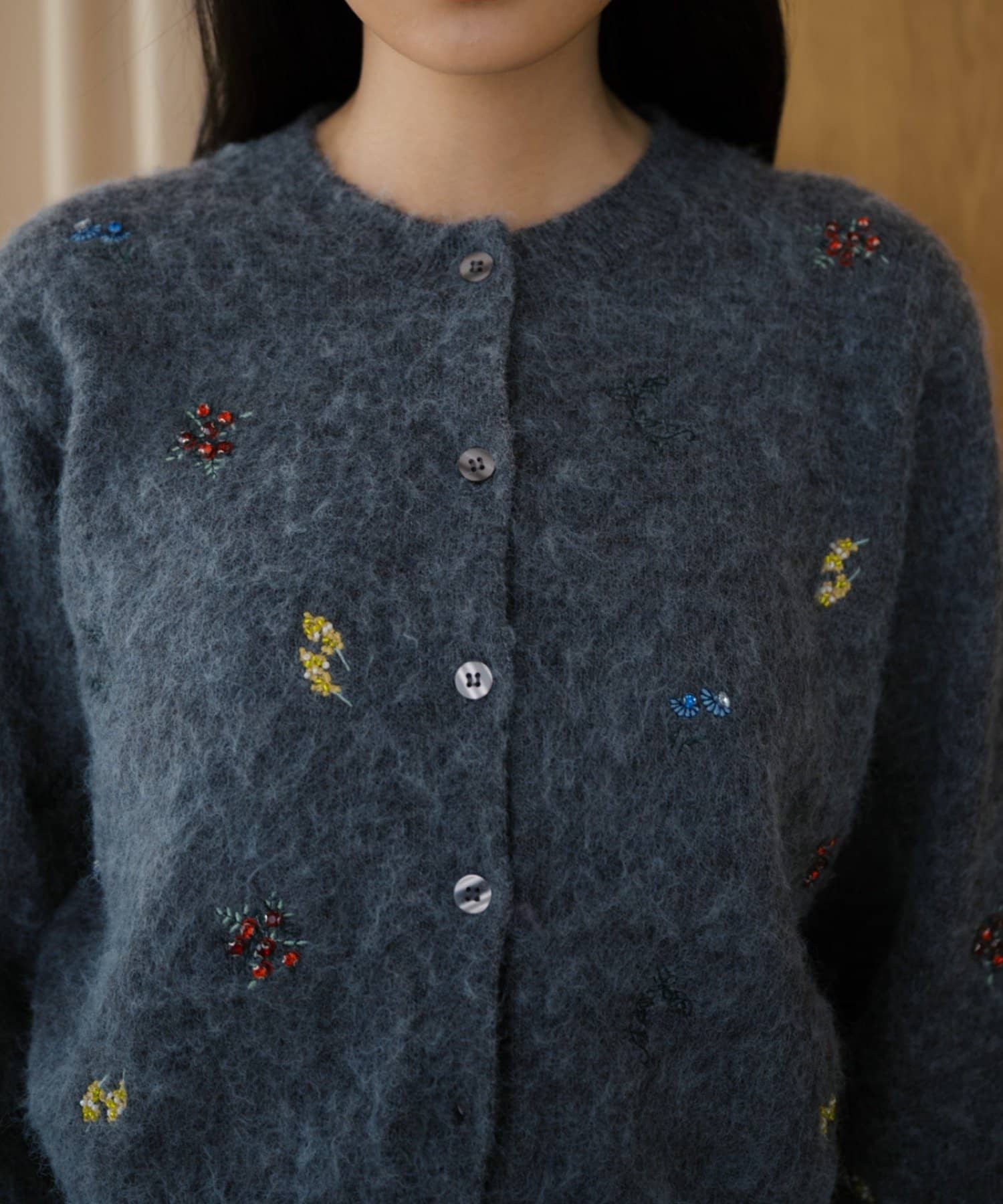SHENERY(シーナリー) 刺繍ビジューカーディガン