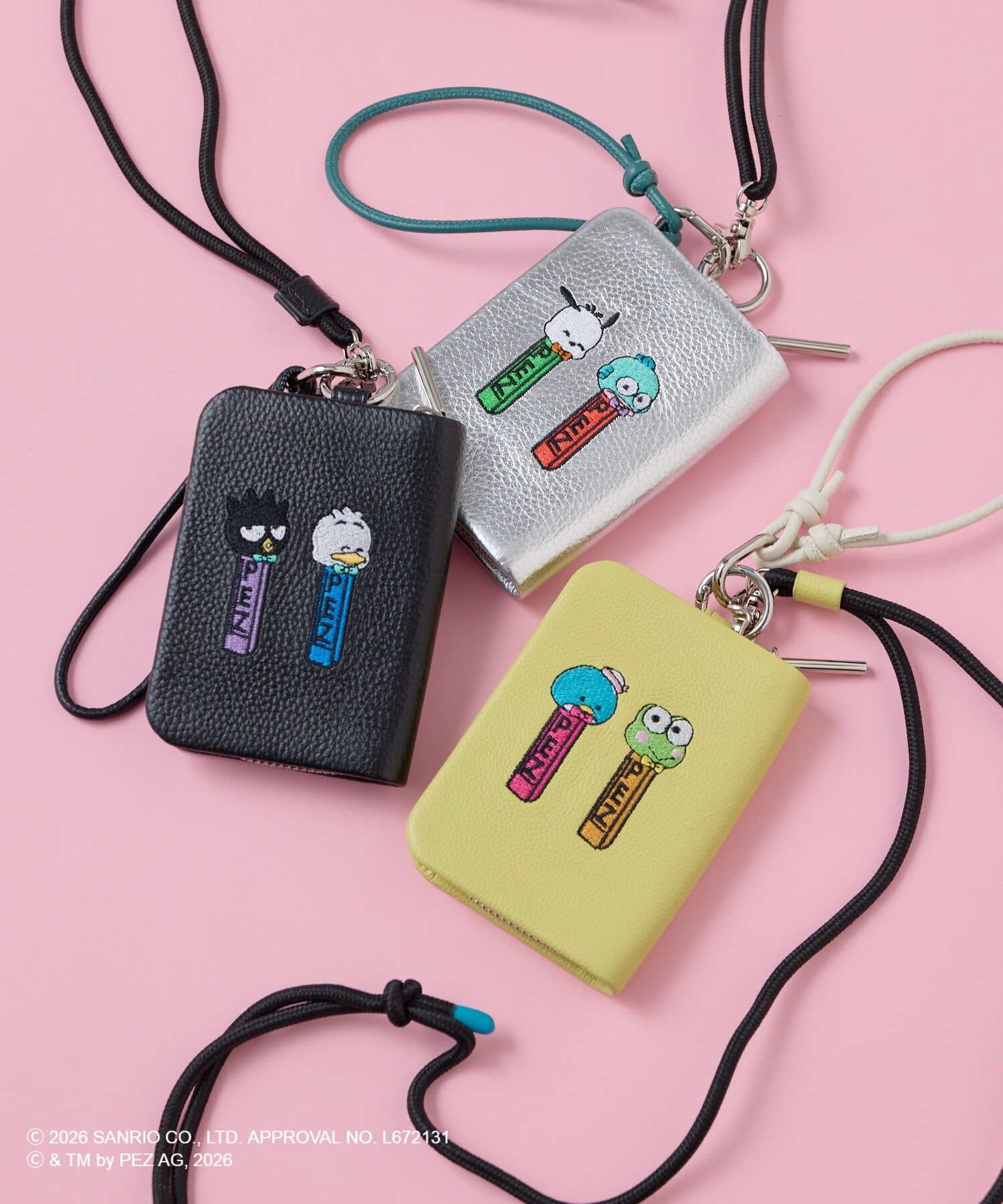 ear PAPILLONNER(イア パピヨネ) 【はぴだんぶい×PEZ(ペッツ) ×ear】本革カードケース/コインケース