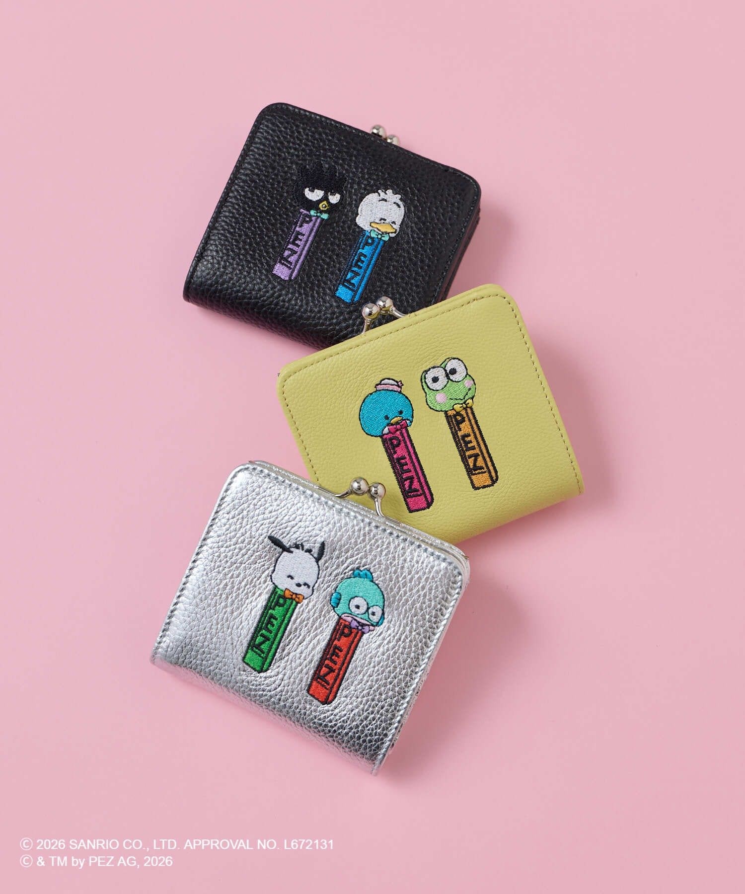 ear PAPILLONNER(イア パピヨネ) 【はぴだんぶい×PEZ(ペッツ) ×ear】　本革がま口折り財布