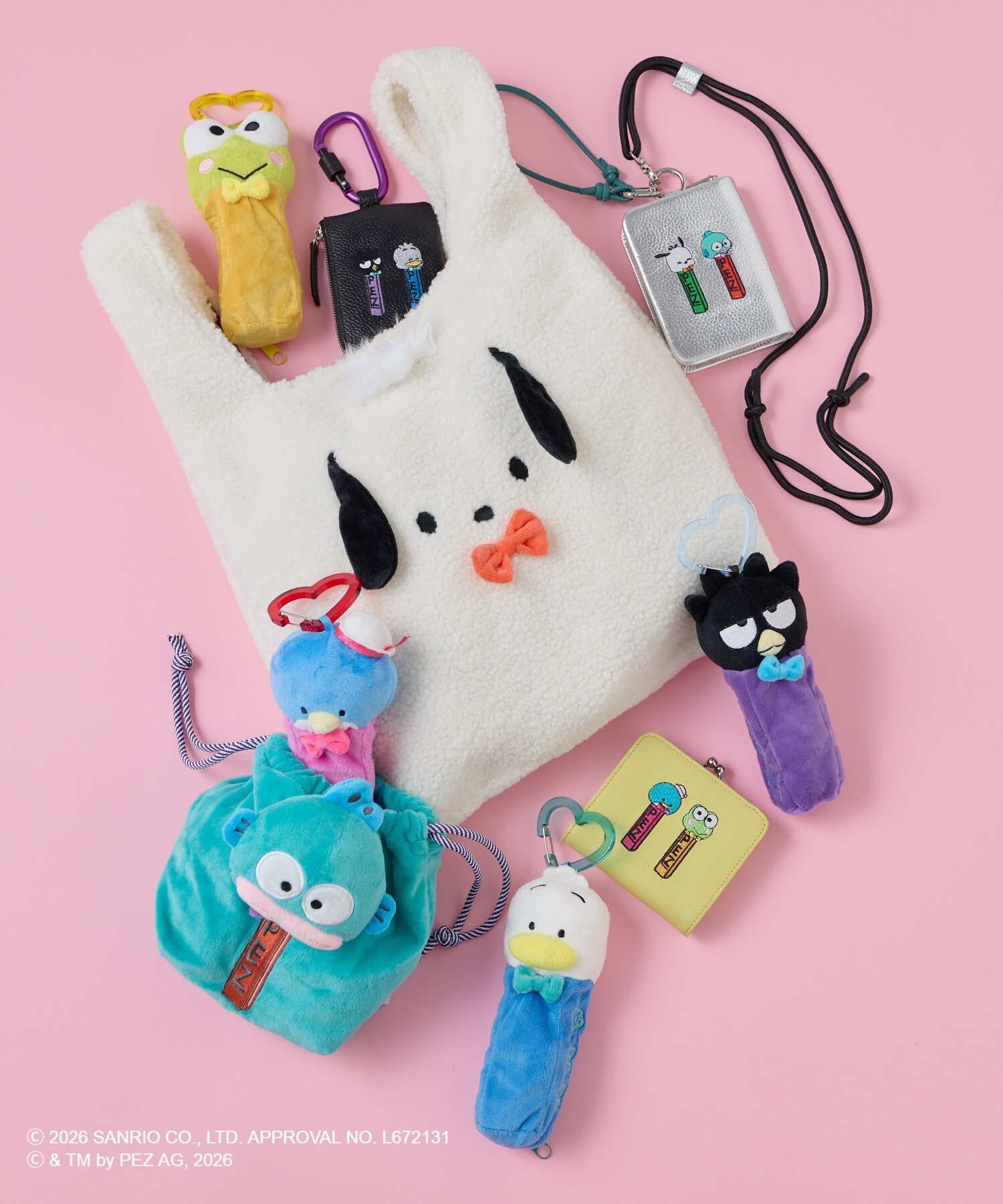 ear PAPILLONNER(イア パピヨネ) 【はぴだんぶい×PEZ(ペッツ) ×ear】　本革がま口折り財布