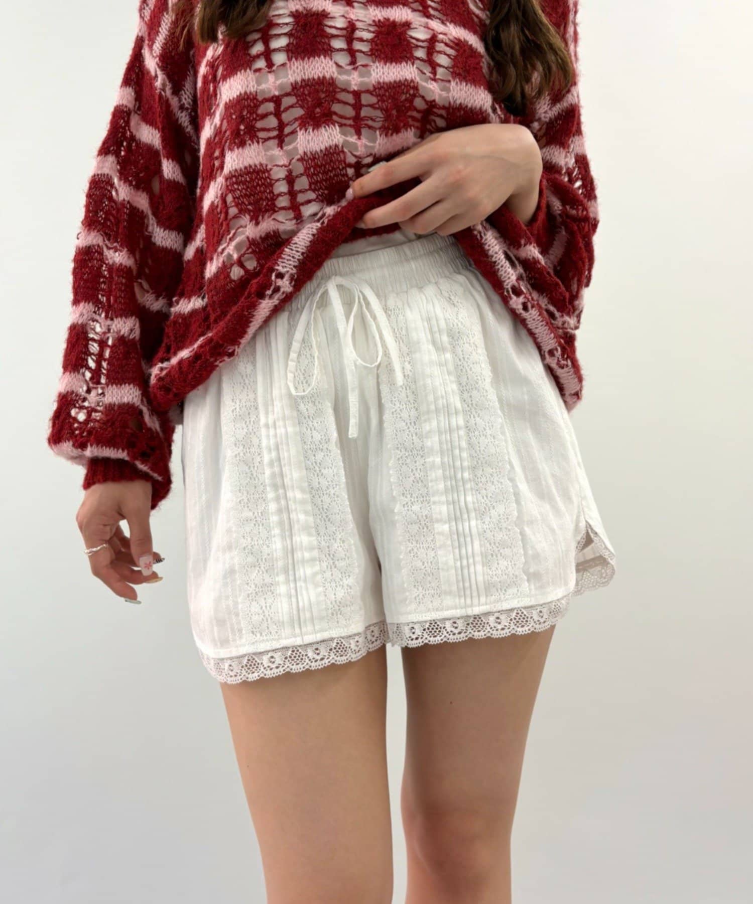 w closet(ダブルクローゼット) コットンレースショートパンツ