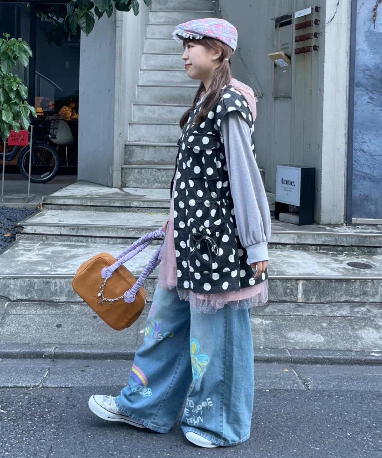 CIAOPANIC TYPY(チャオパニックティピー) 【HELLO.SANFRANCISCO】マルチウェイドット柄ビックジャケット