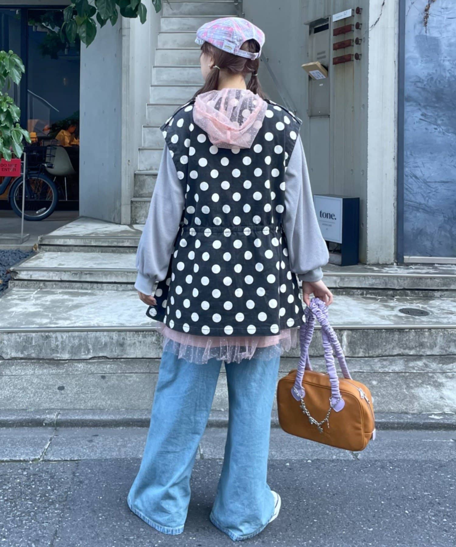 CIAOPANIC TYPY(チャオパニックティピー) 【HELLO.SANFRANCISCO】マルチウェイドット柄ビックジャケット