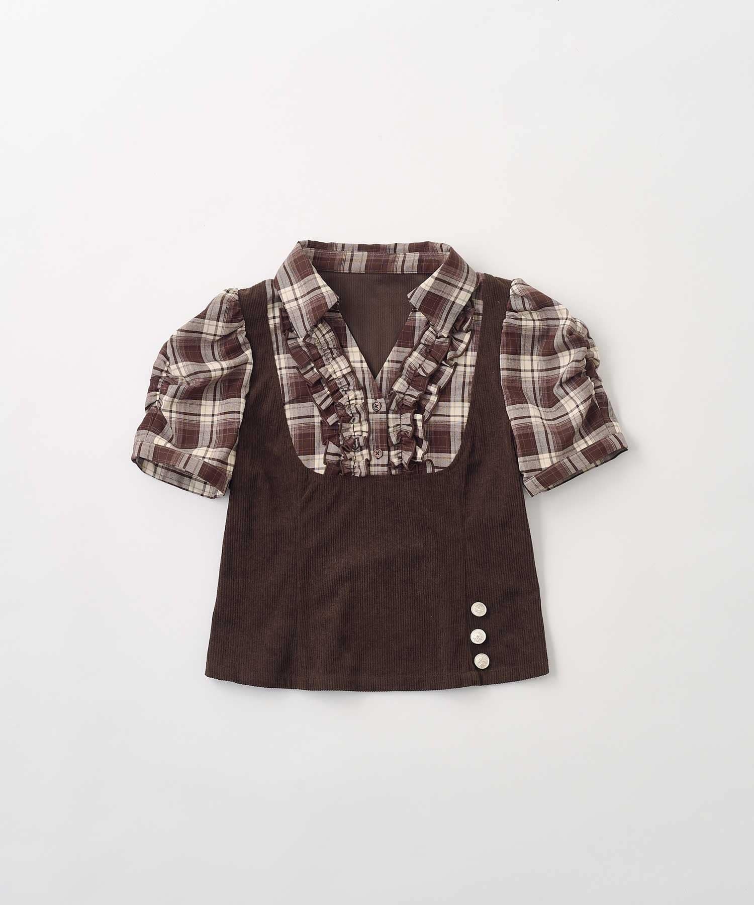 Belle Charme(ベルシャルム) Cordurey Frill Tops