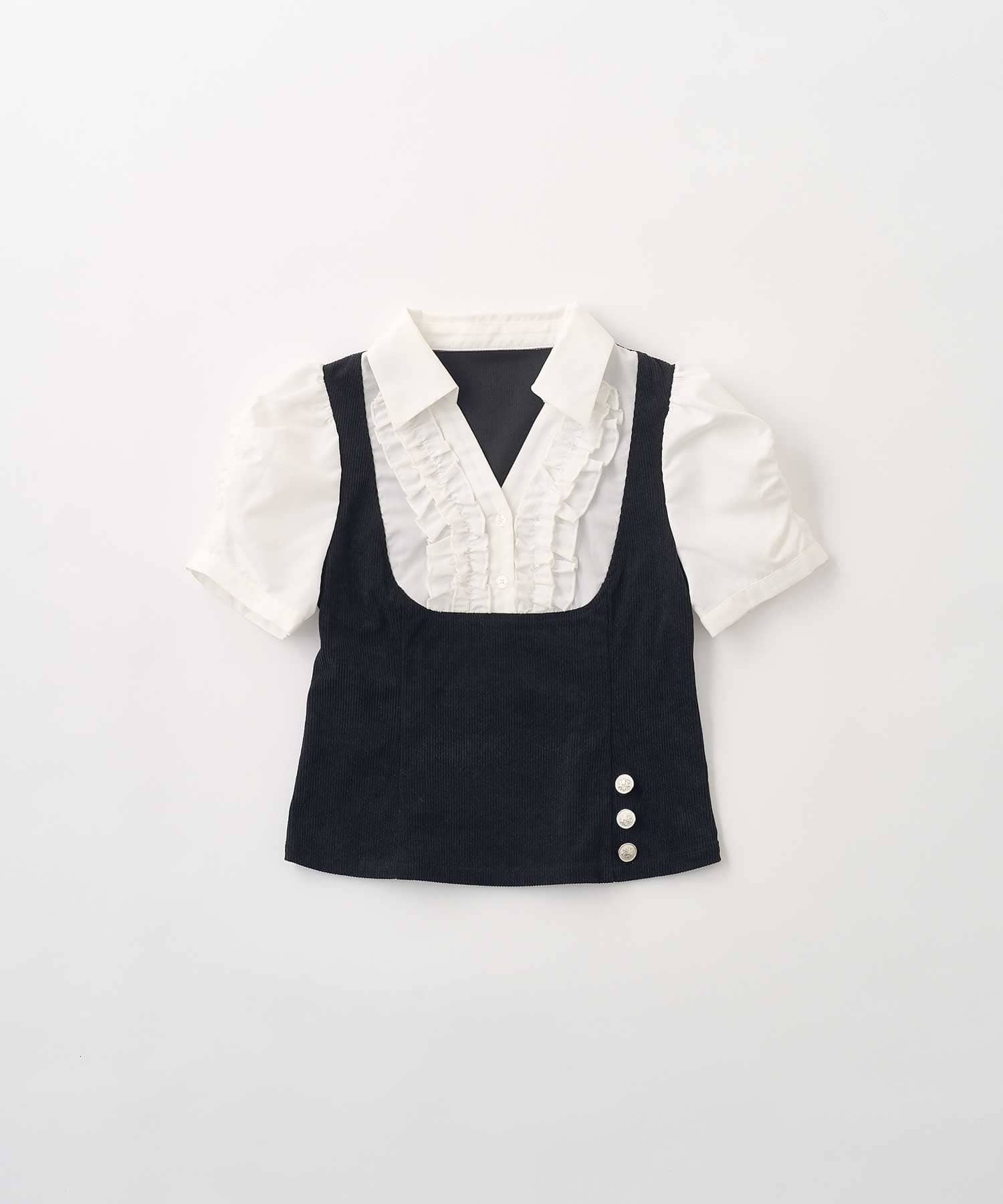 Belle Charme(ベルシャルム) Cordurey Frill Tops