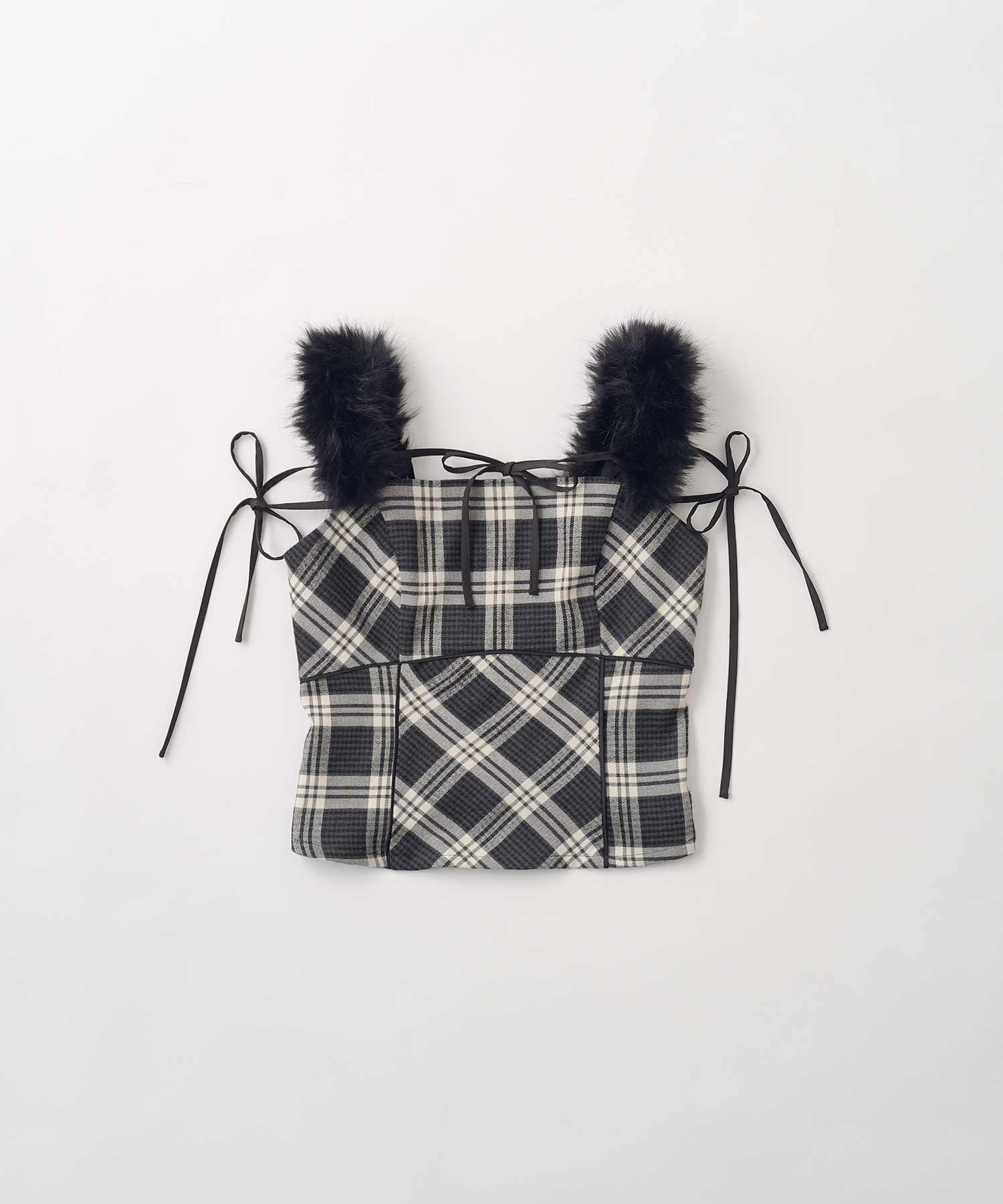 Belle Charme(ベルシャルム) Fur Strap Cami Tops