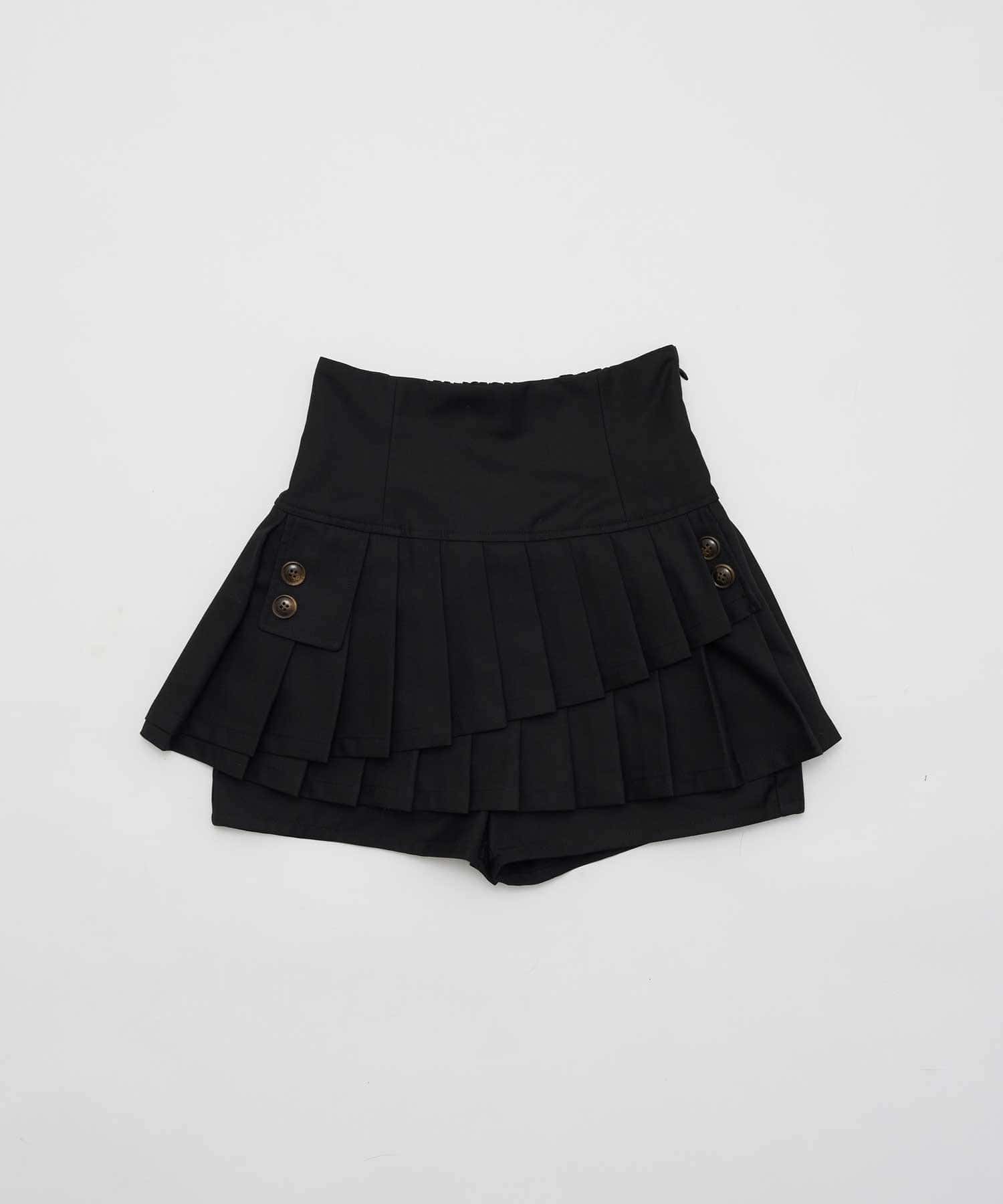 Belle Charme(ベルシャルム) 【Newカラー登場♡】Button Flap Pleats Skirt