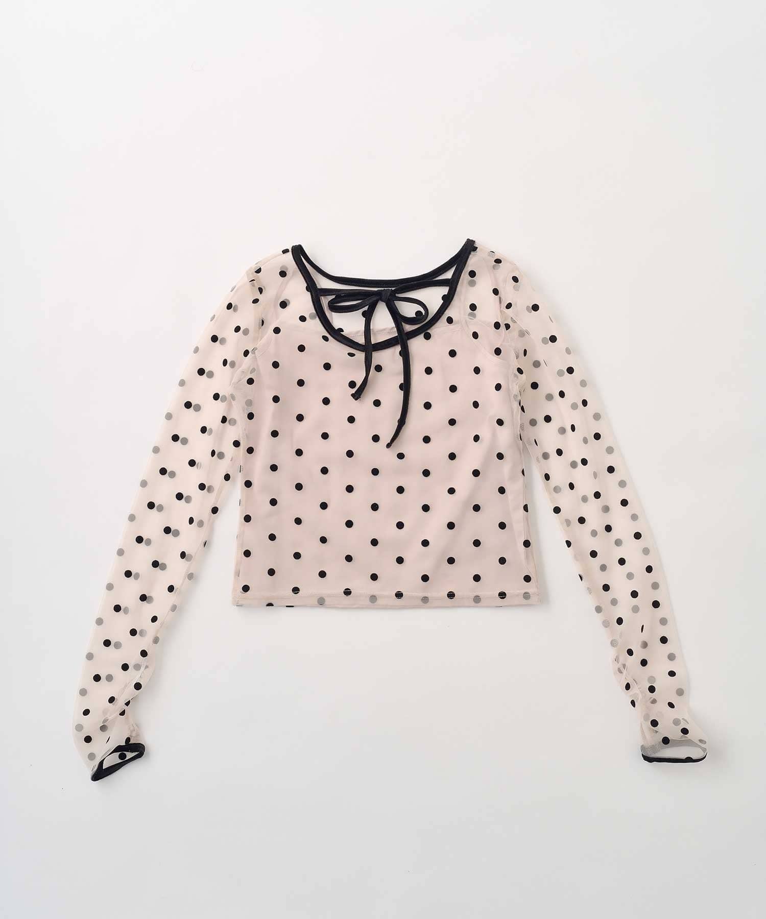 Belle Charme(ベルシャルム) Dot Sheer Tops