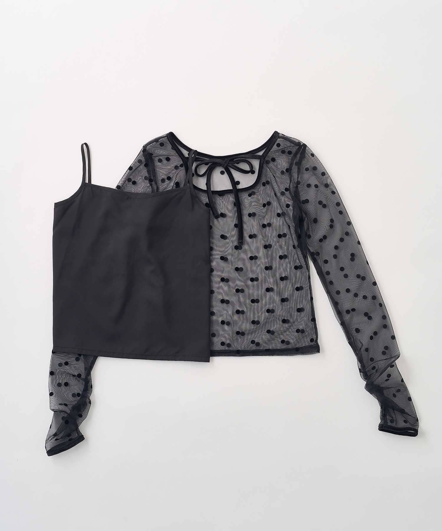 Belle Charme(ベルシャルム) Dot Sheer Tops