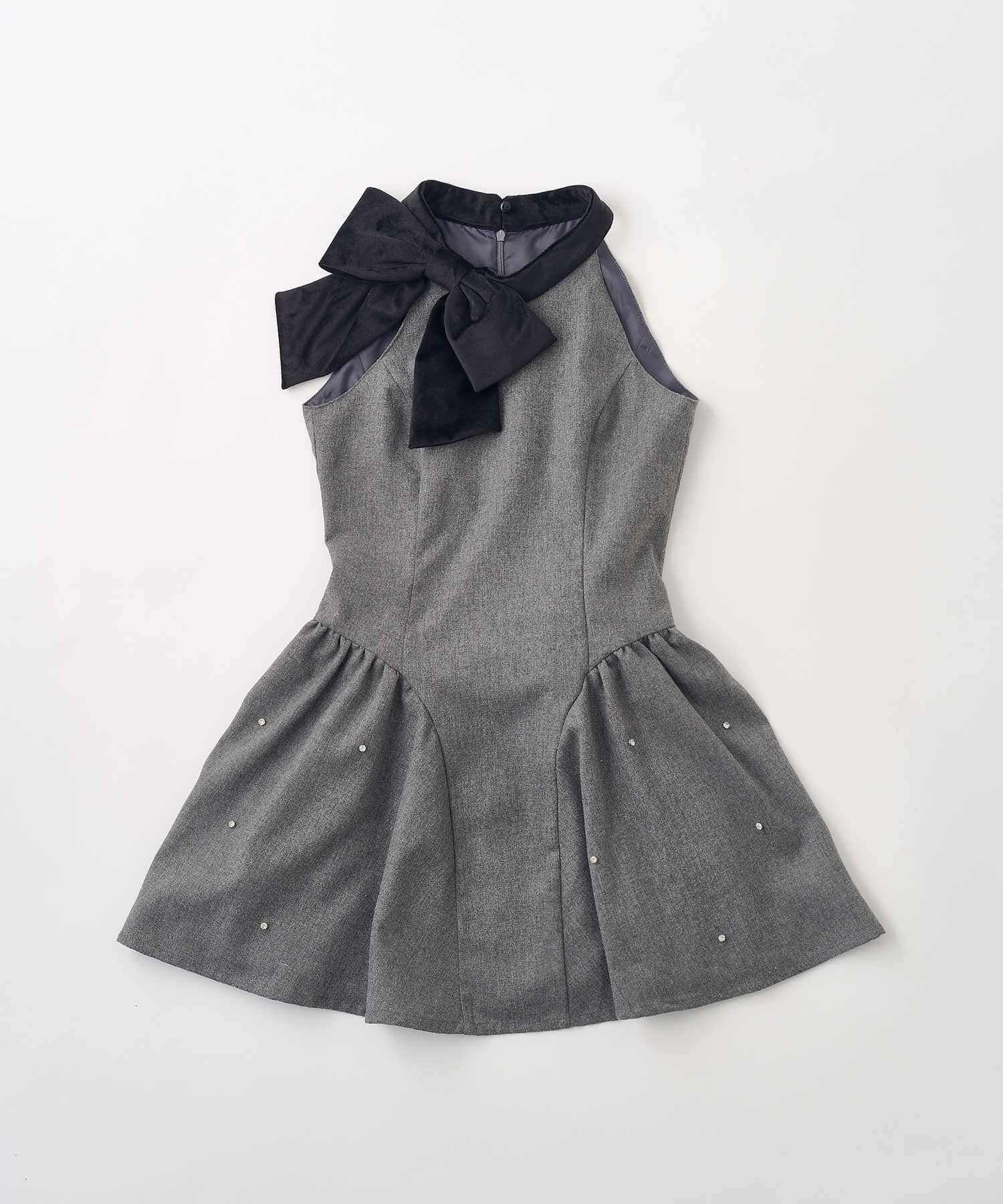 Belle Charme(ベルシャルム) Velour Ribbon Jewel Onepiece