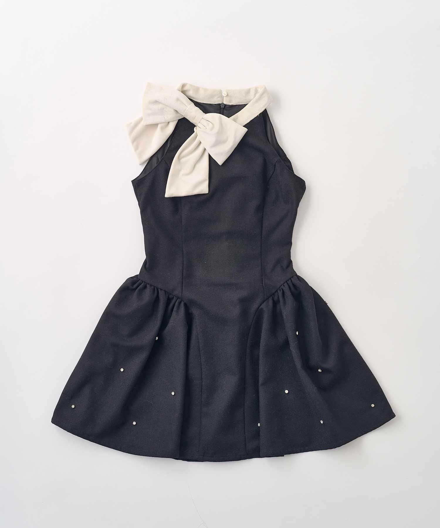 Belle Charme(ベルシャルム) Velour Ribbon Jewel Onepiece