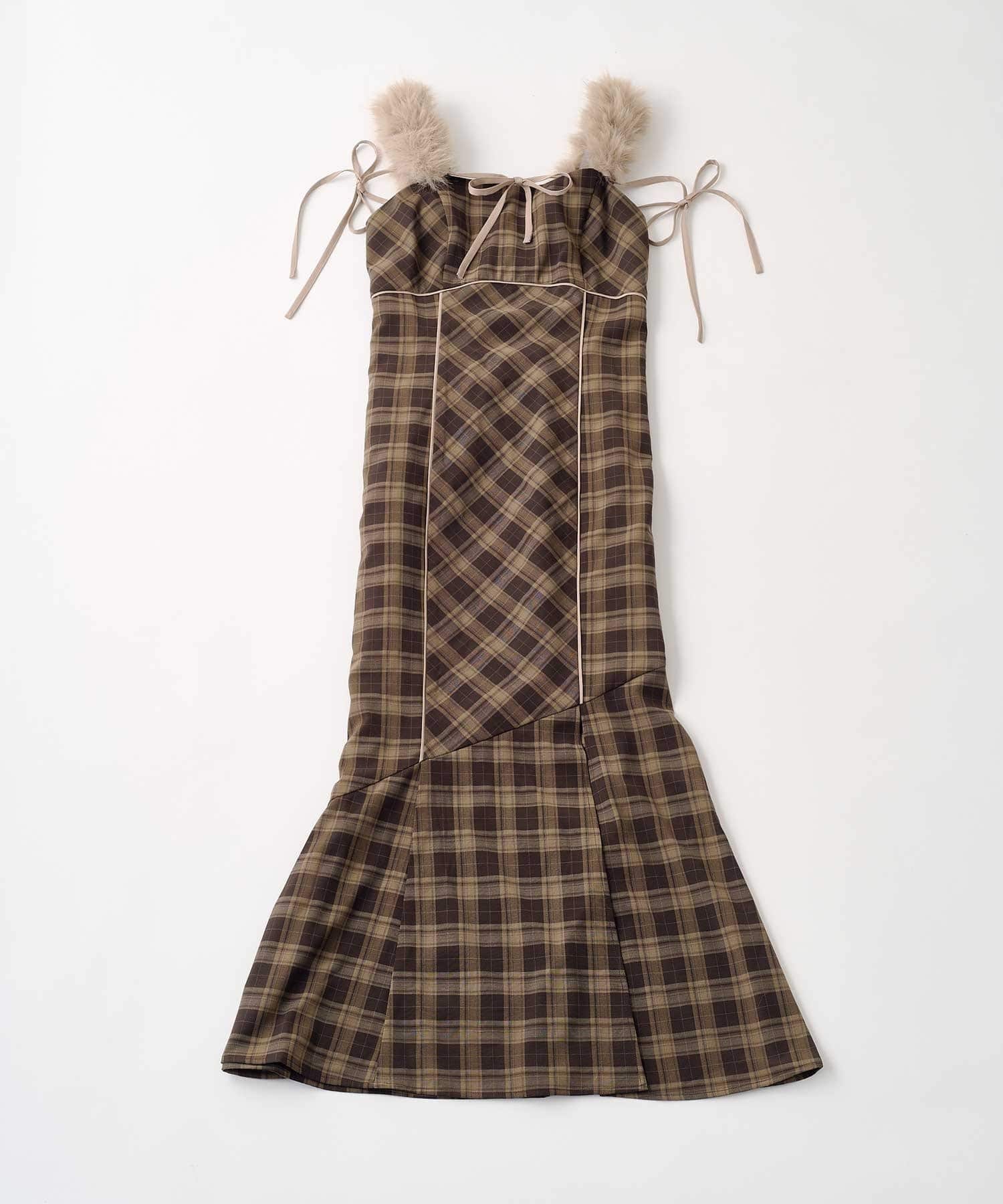 Belle Charme(ベルシャルム) Fur Strap Mermaid Onepiece