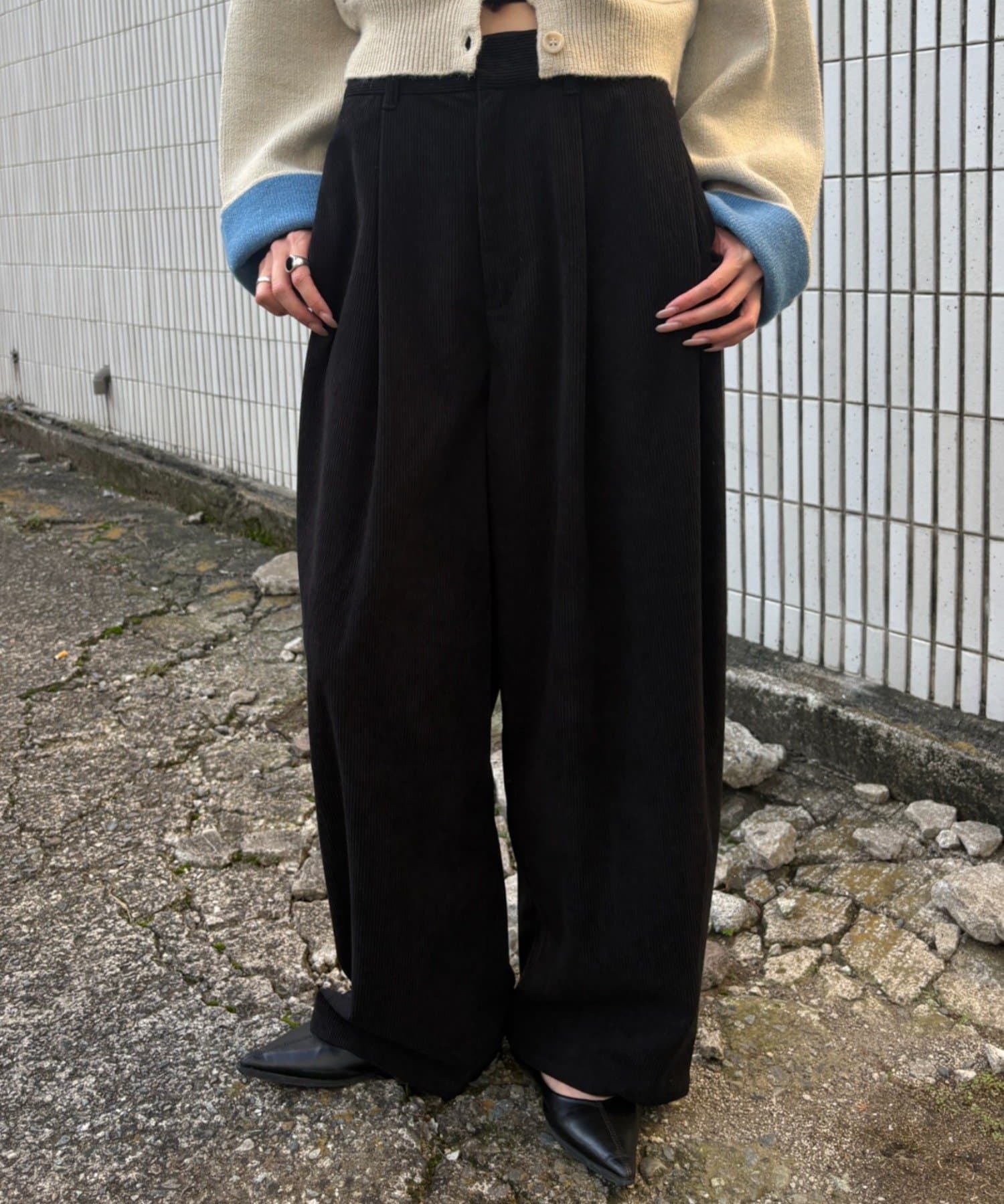 -goocy-(グーシー) コーデュロイタックパンツ