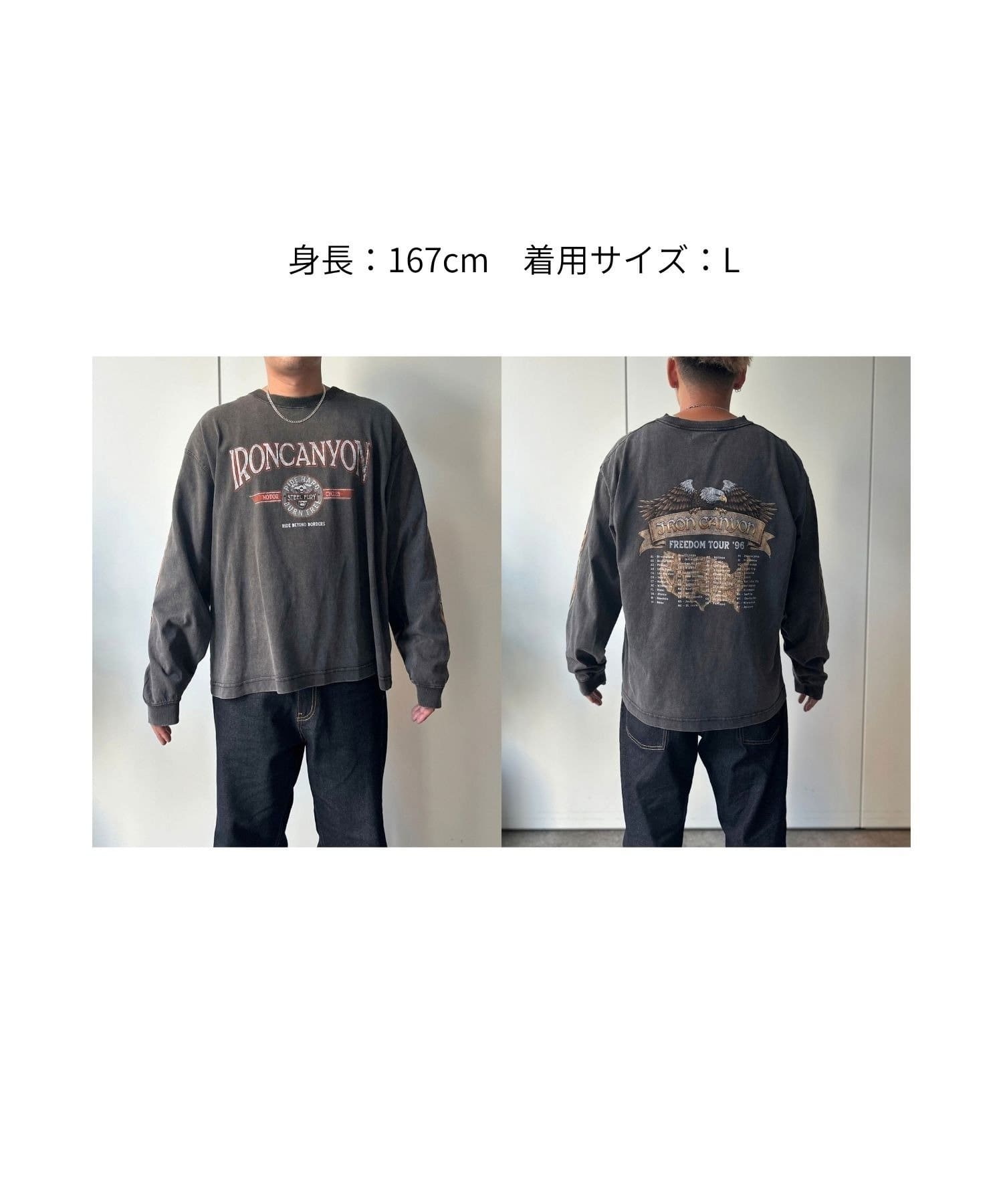 LOCUST(ローカスト) 【ユニセックス】パウダー加工ワンコロンＴ