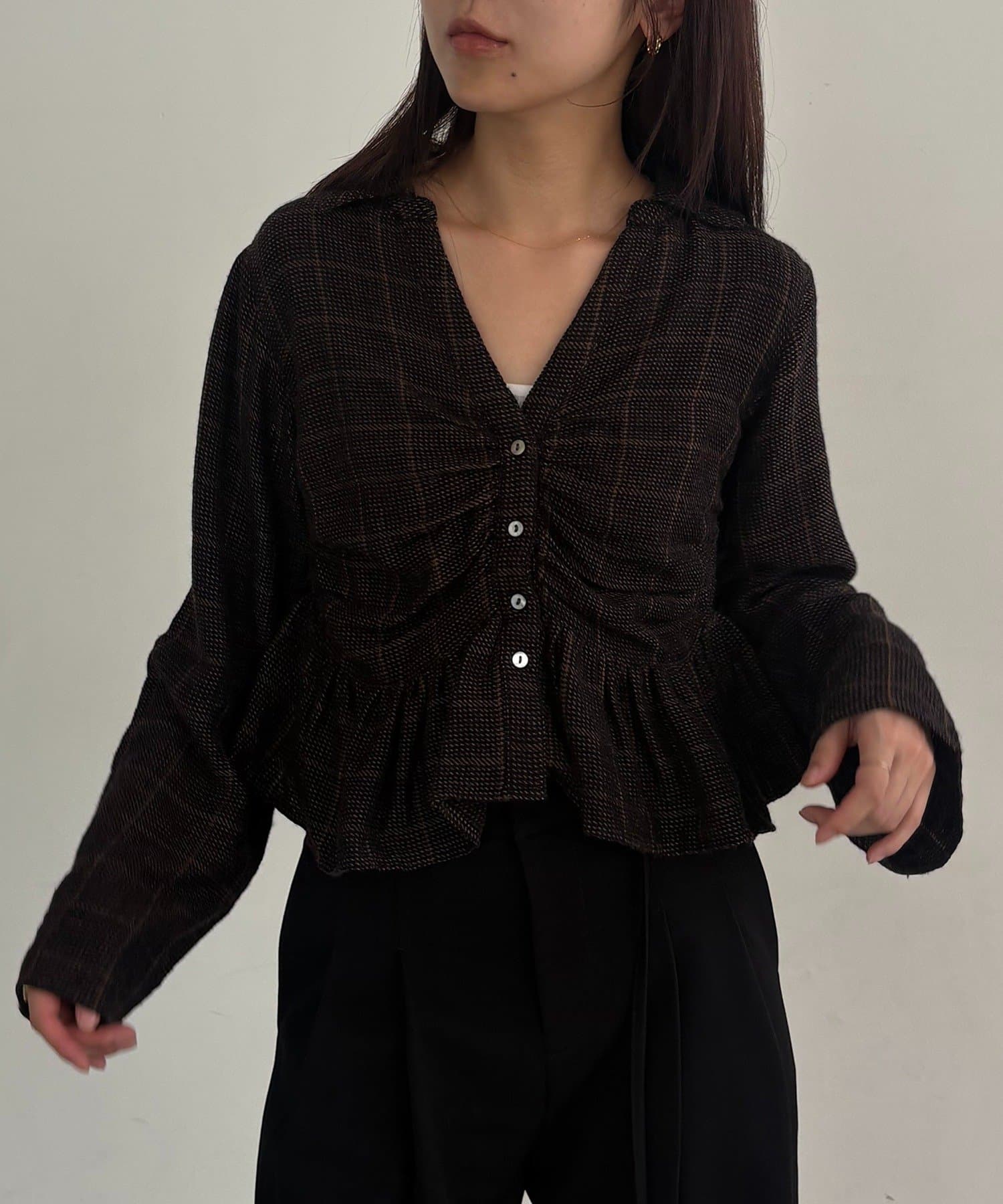 CAPRICIEUX LE'MAGE(カプリシュレマージュ) 〈C.L〉ウール100チェックシャツ
