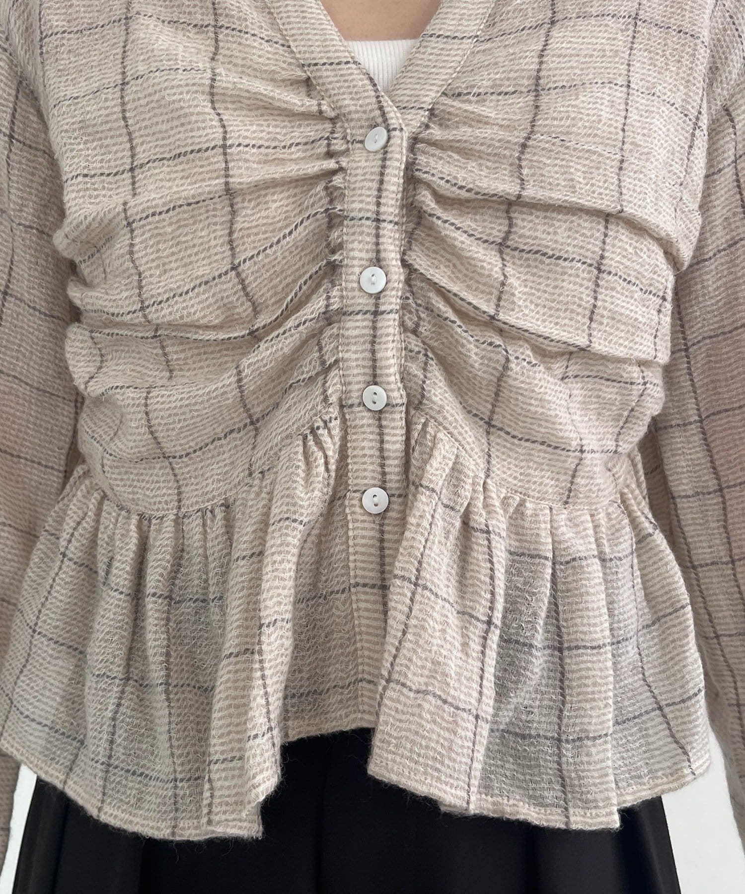 CAPRICIEUX LE'MAGE(カプリシュレマージュ) 〈C.L〉ウール100チェックシャツ