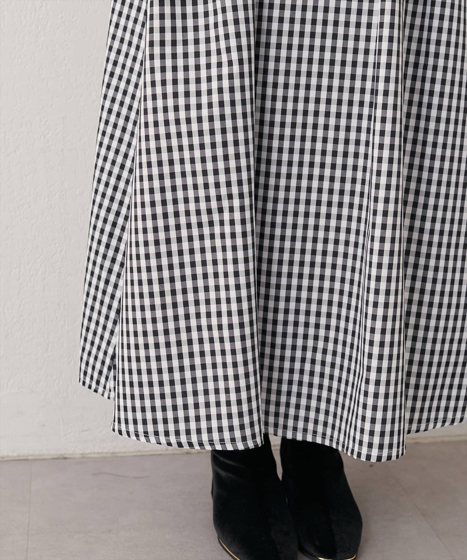 natural couture(ナチュラルクチュール) ウエストベルト付きタックスカート